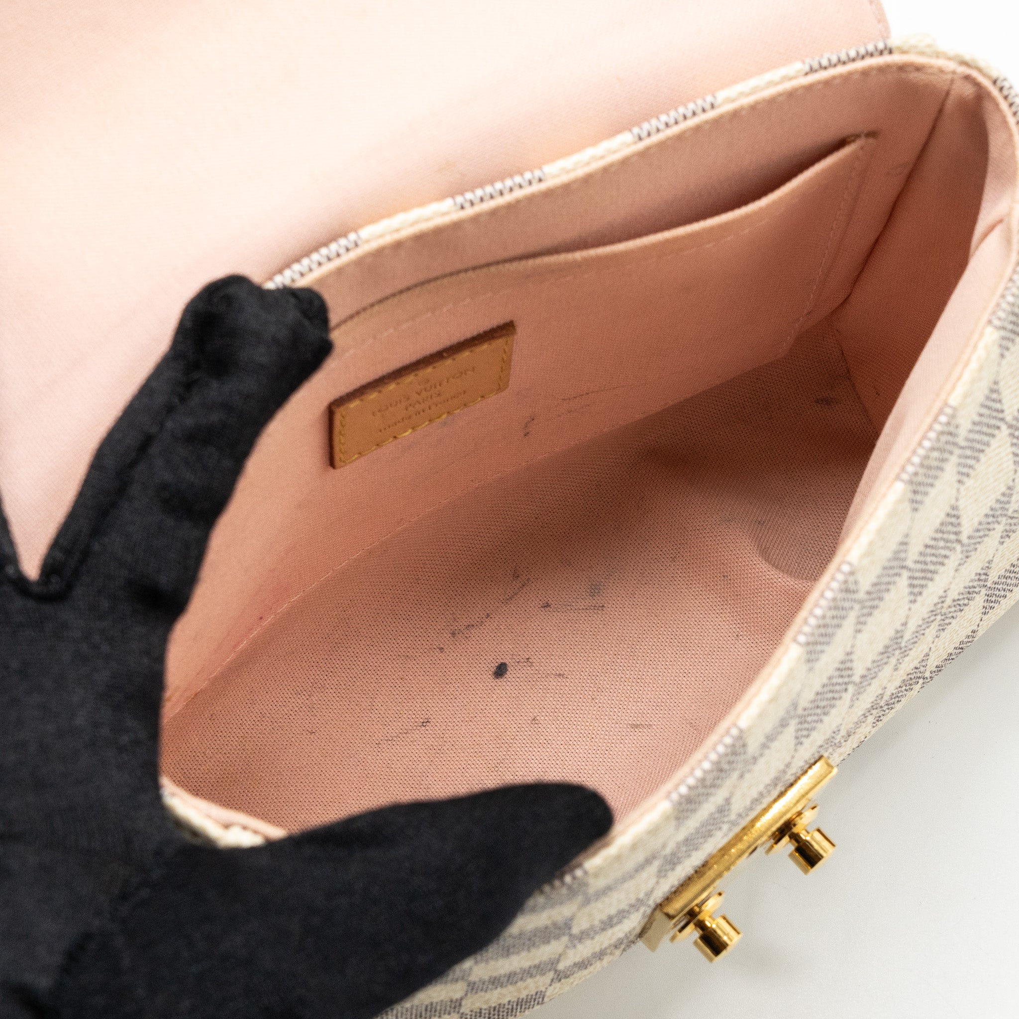 LOUIS VUITTON CROISETTE DAMIER AZUR CANVAS GHW