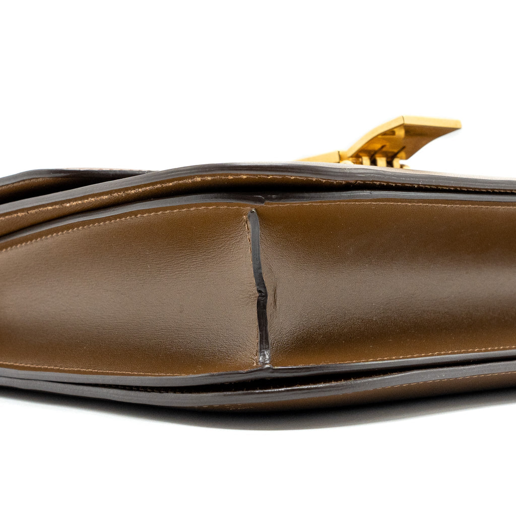 CELINE MEDIUM CLASSIC BOX BAG CALFSKIN CAMEL GHW