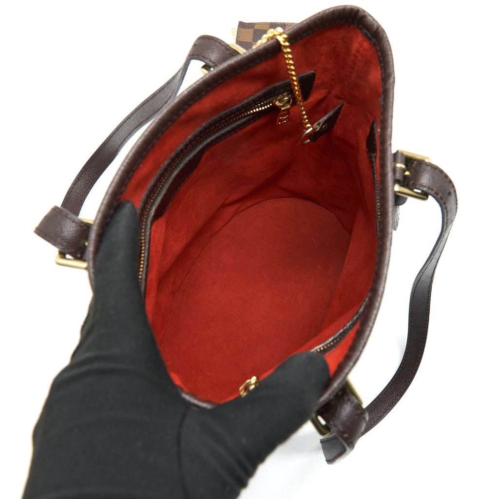 LOUIS VUITTON MARAIS DAMIER EBENE PETIT BUCKET BAG