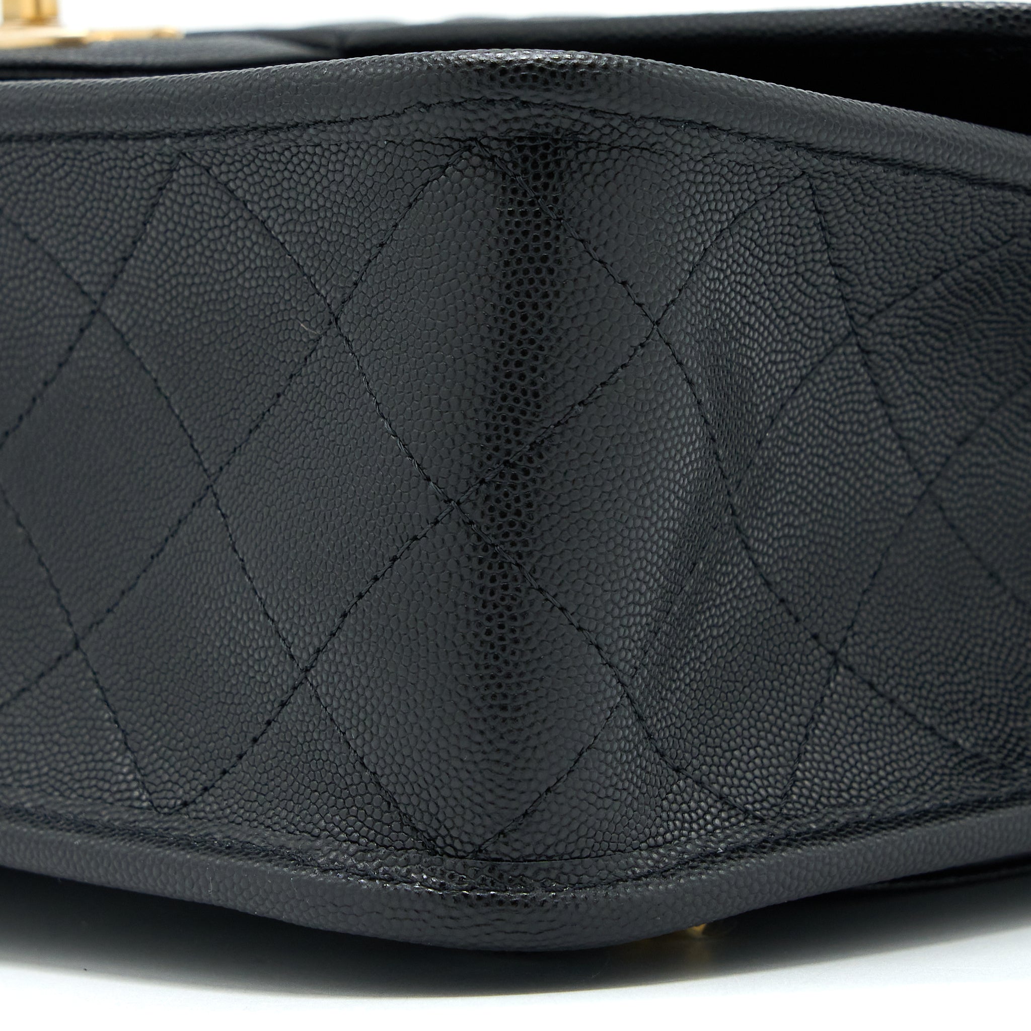 CHANEL 22K LARGE BACKPACK CAVIAR BLACK BRUSHED GHW (MICROCHIP)