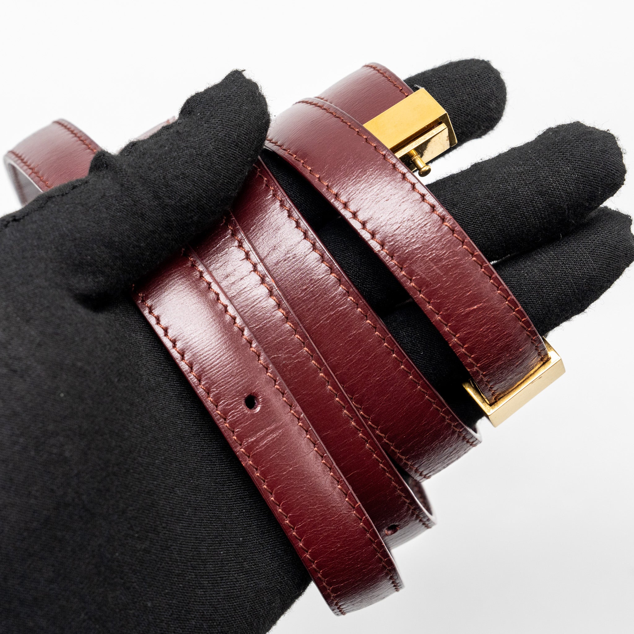 CELINE MEDIUM CLASSIC BOX BAG CALFSKIN DARK RED GHW