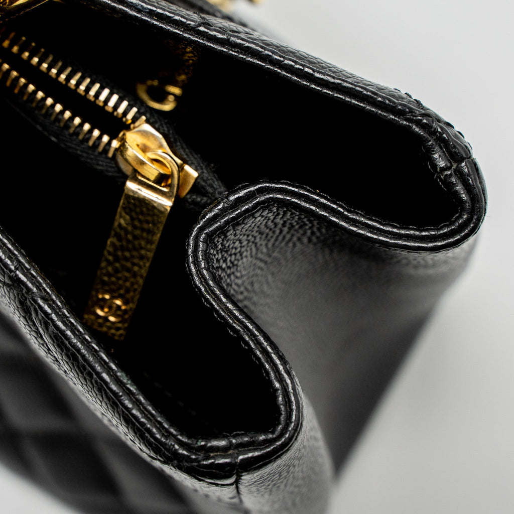 CHANEL GRAND SHOPPING TOTE/GST CAVIAR BLACK GHW