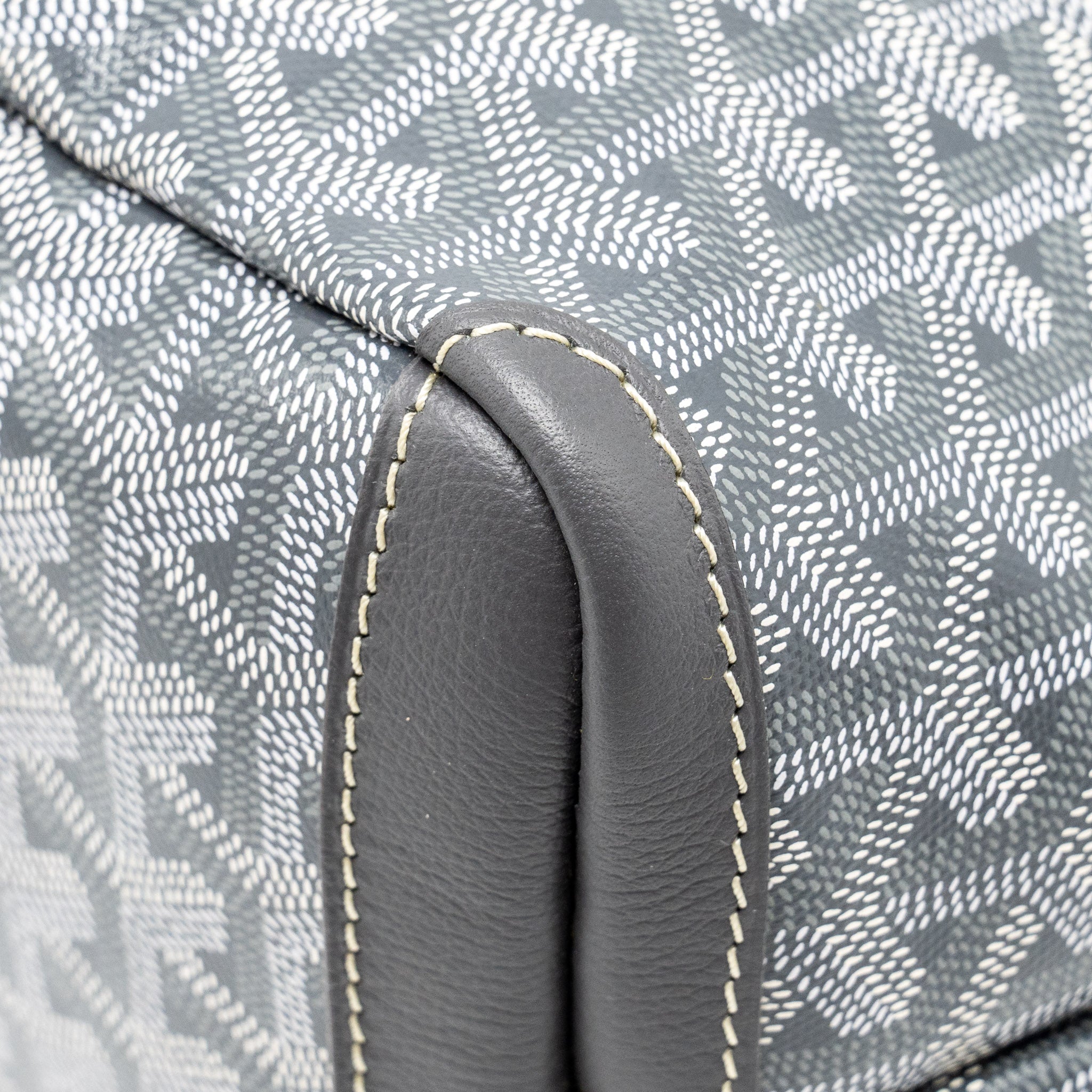 GOYARD ARTOIS TOTE BAG GOYARDLINE CANVAS/CALFSKIN GREY SHW