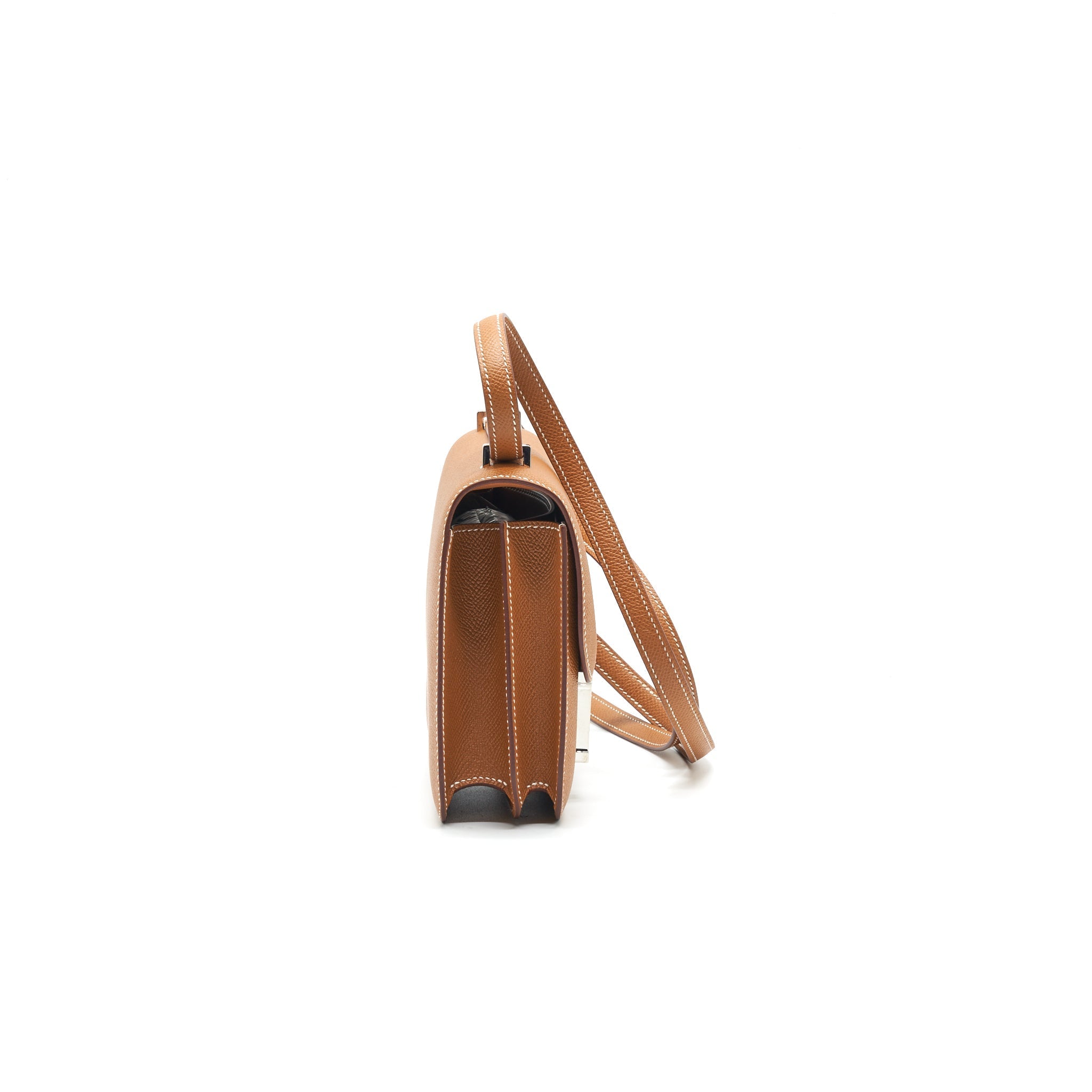 HERMES MINI CONSTANCE EPSOM 37 GOLD WITH SHW