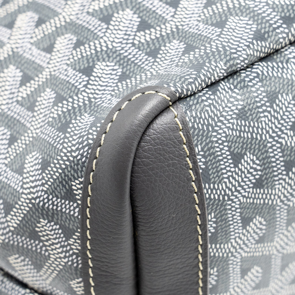 GOYARD ARTOIS TOTE BAG GOYARDLINE CANVAS/CALFSKIN GREY SHW
