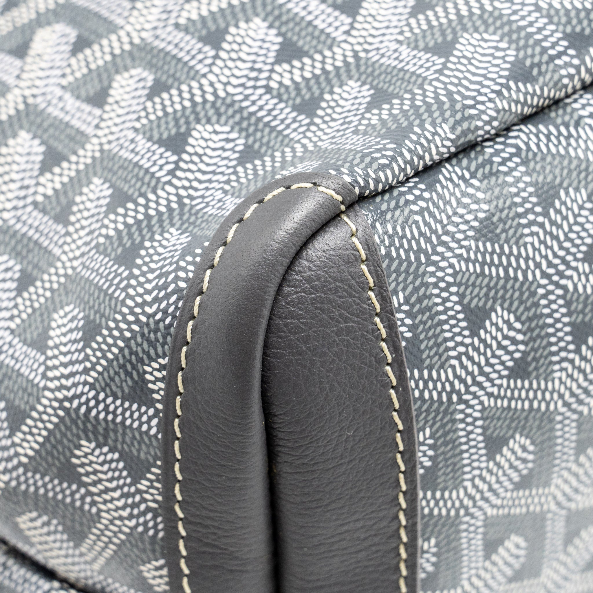 GOYARD ARTOIS TOTE BAG GOYARDLINE CANVAS/CALFSKIN GREY SHW