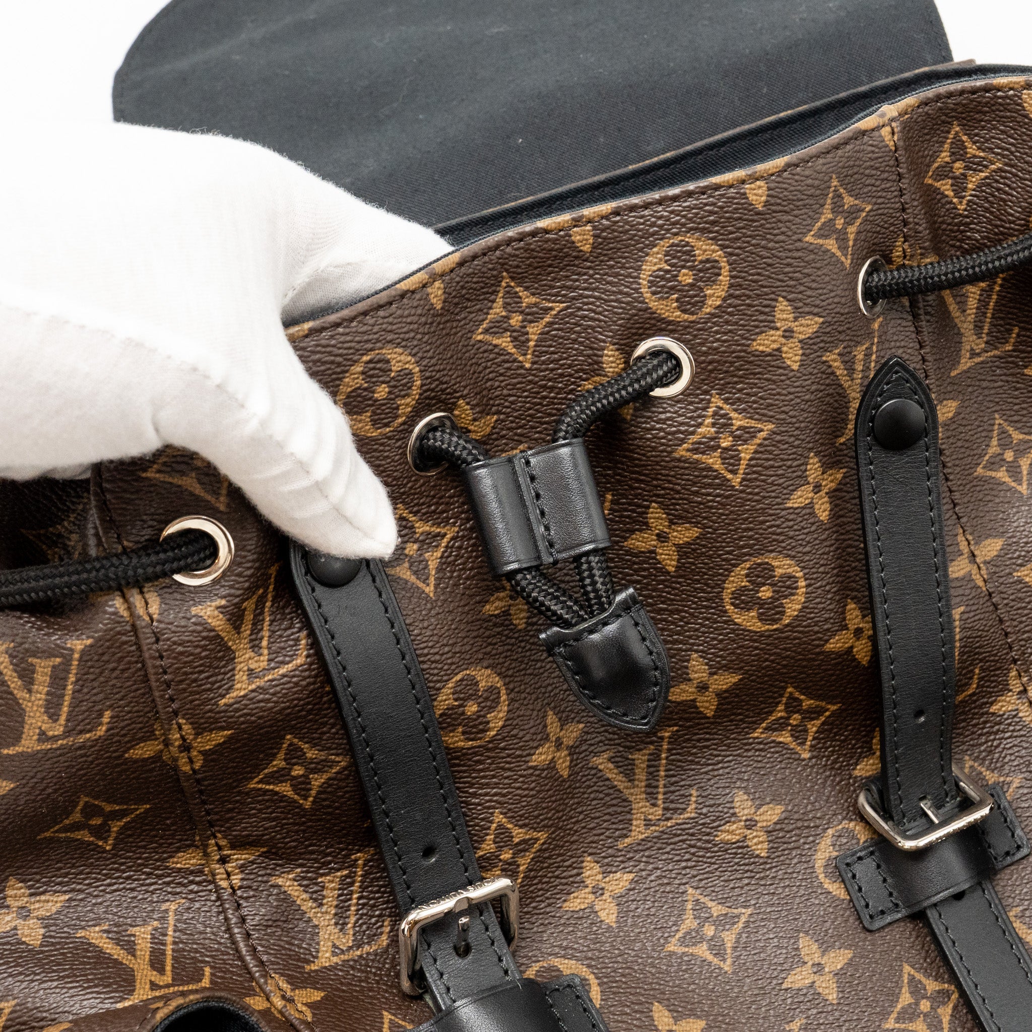 LOUIS VUITTON CHRISTOPHER BACKPACK MONOGRAM MACASSAR CANVAS SHW