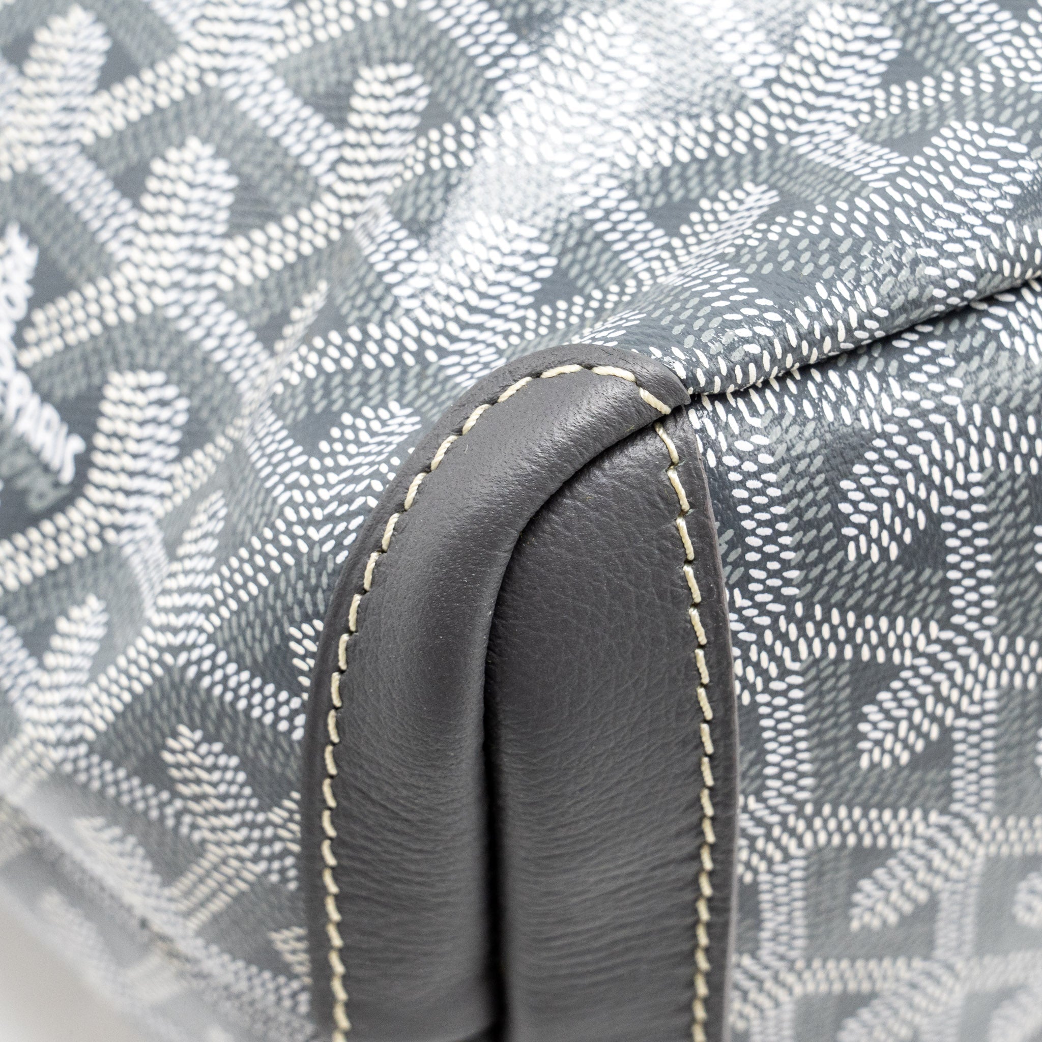 GOYARD ARTOIS TOTE BAG GOYARDLINE CANVAS/CALFSKIN GREY SHW