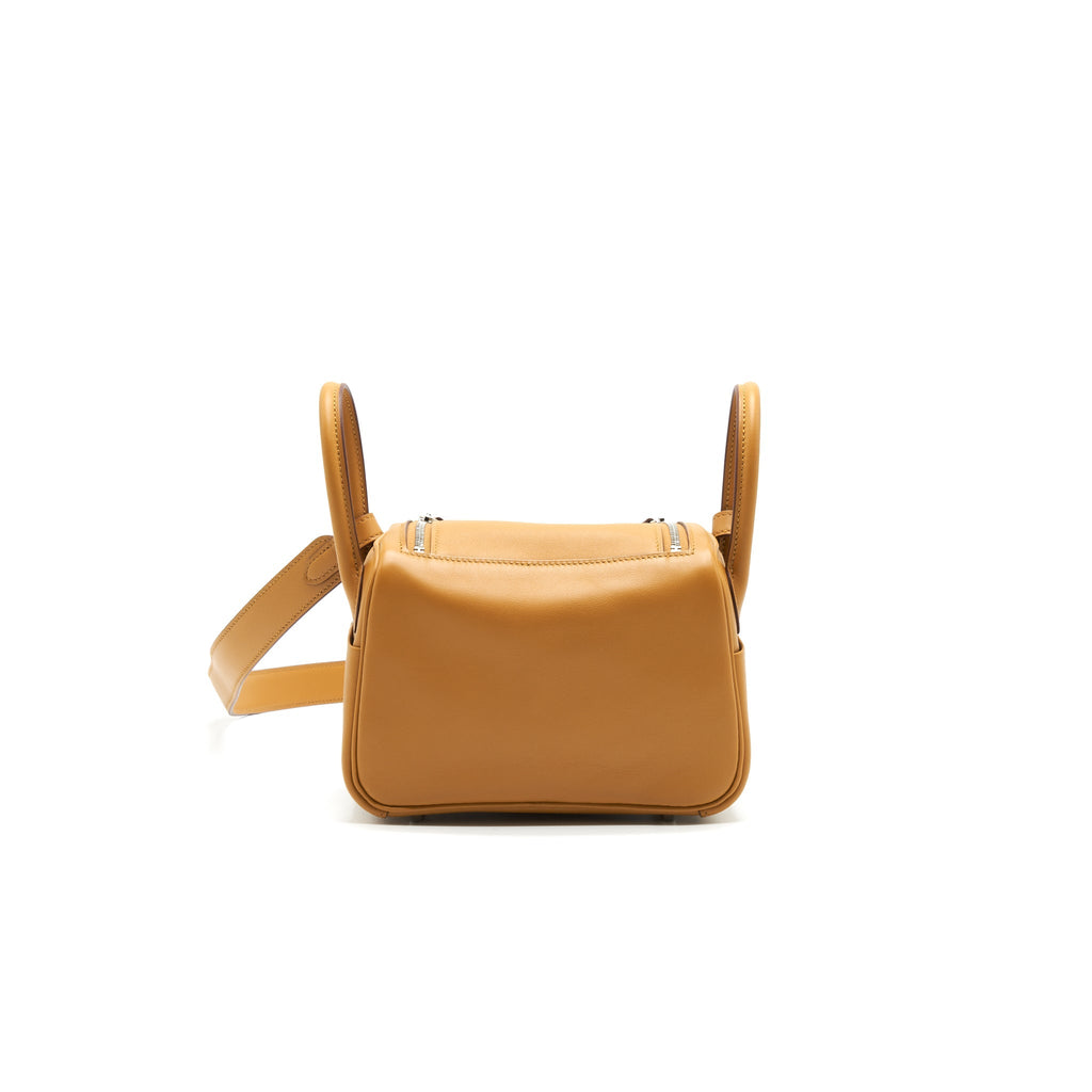HERMES MINI LINDY SWIFT LEATHER SESAME WITH SHW