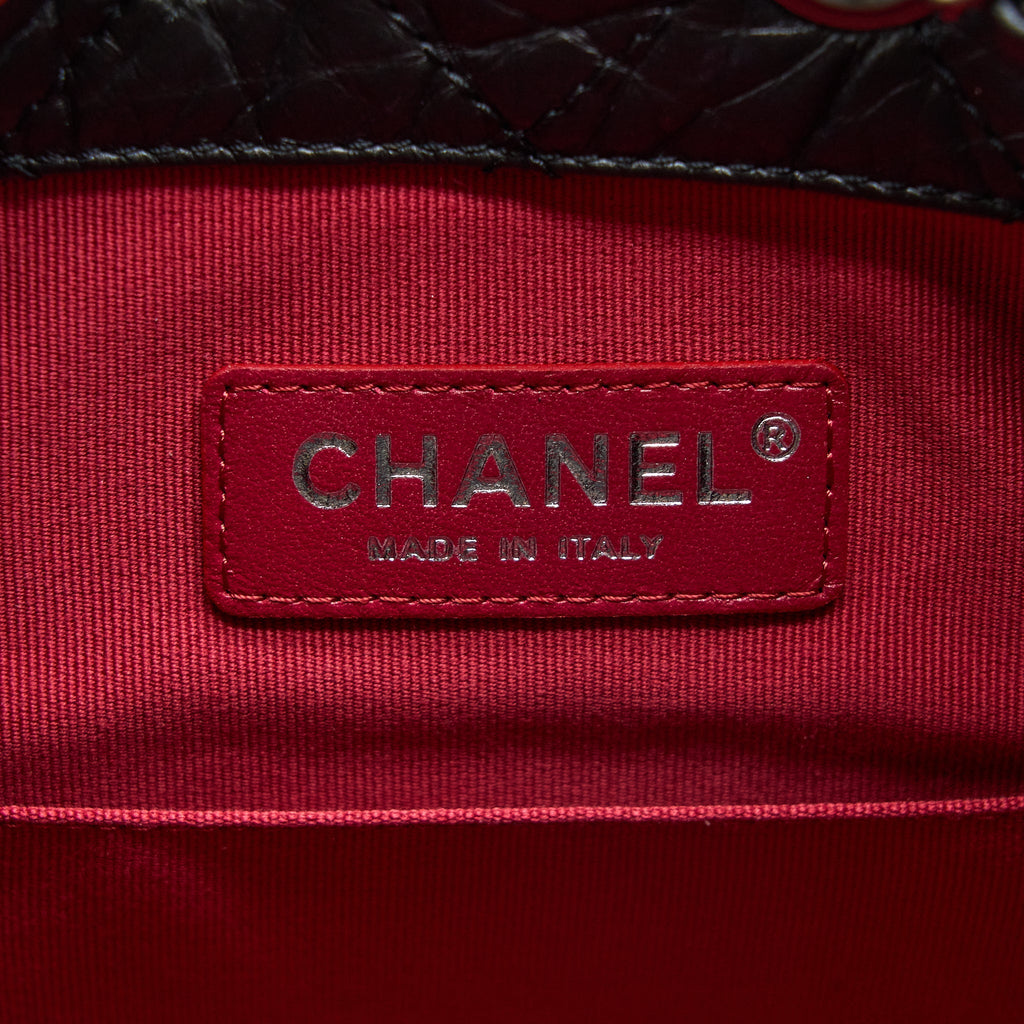 CHANEL SMALL GABRIELLE BACKPACK AGED CALFSKIN BLACK MULTICOLOUR HARDWARE (MICROCHIP)