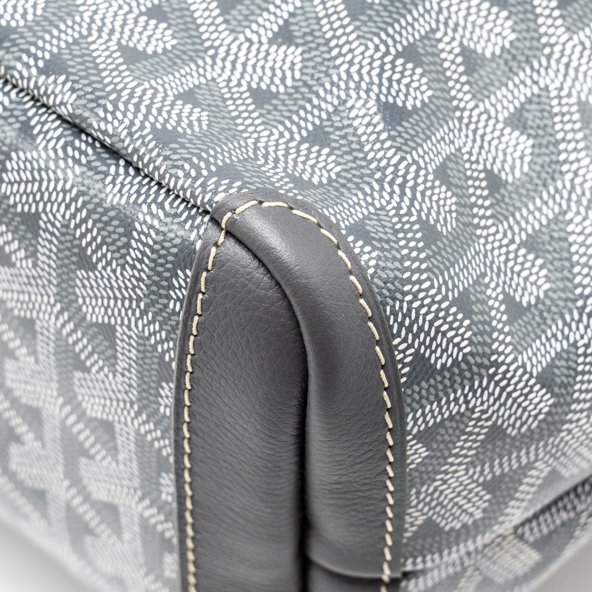 GOYARD ARTOIS TOTE BAG GOYARDLINE CANVAS/CALFSKIN GREY SHW