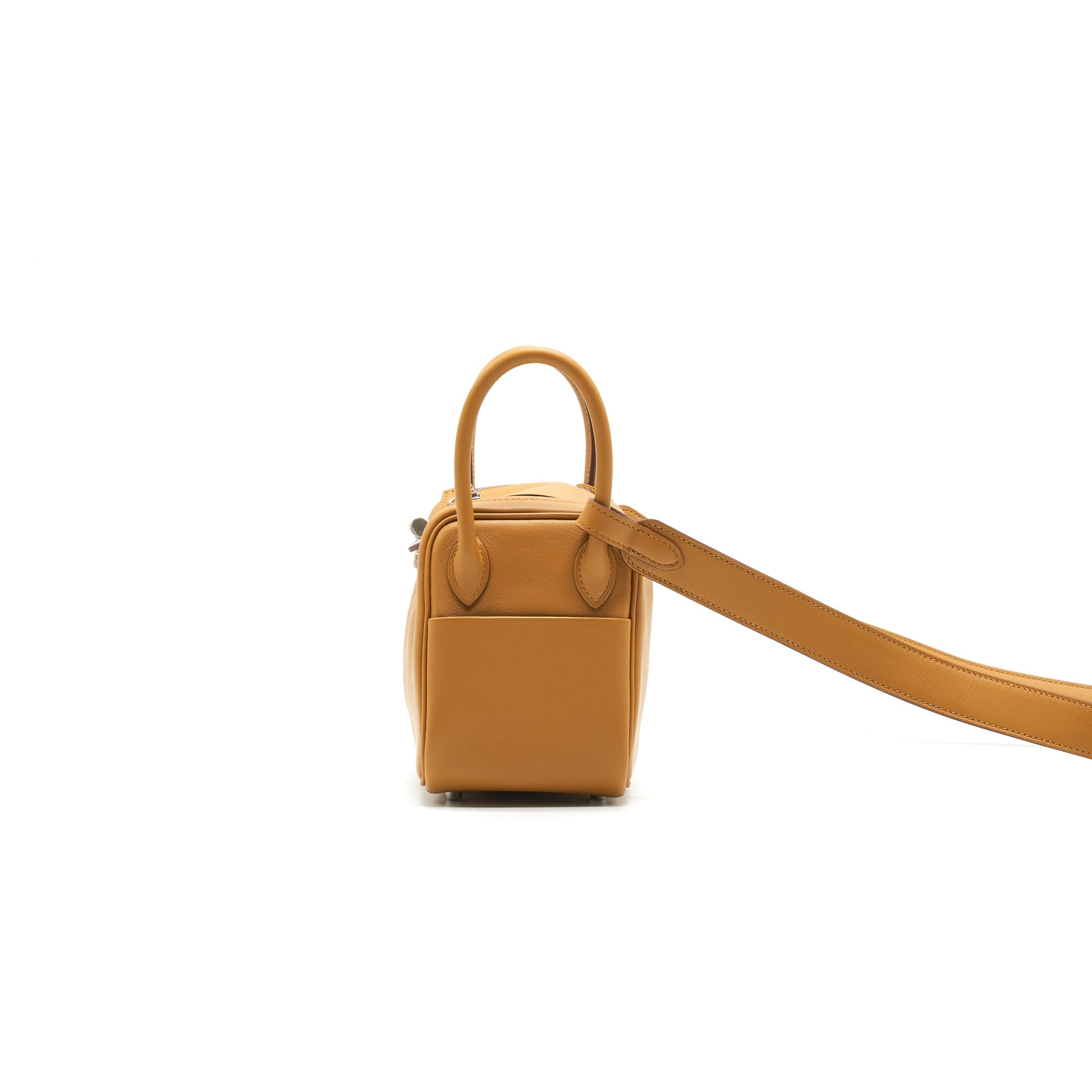 HERMES MINI LINDY SWIFT LEATHER SESAME WITH SHW