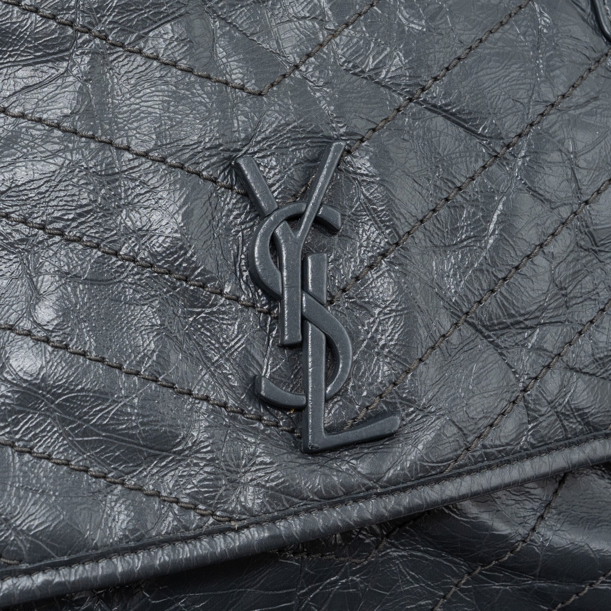SAINT LAURENT MEDIUM NIKI CALFSKIN DARK GREY SHW