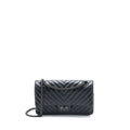 CHANEL 2.55 REISSUE SMALL DOUBLE FLAP BAG CHEVRON AGED CALFSKIN BLACK WITH BLACK HARDWARE