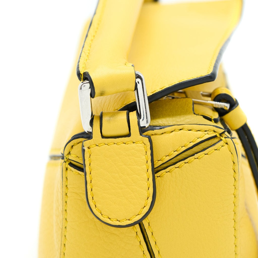 LOEWE MINI PUZZLE BAG CALFSKIN YELLOW SHW