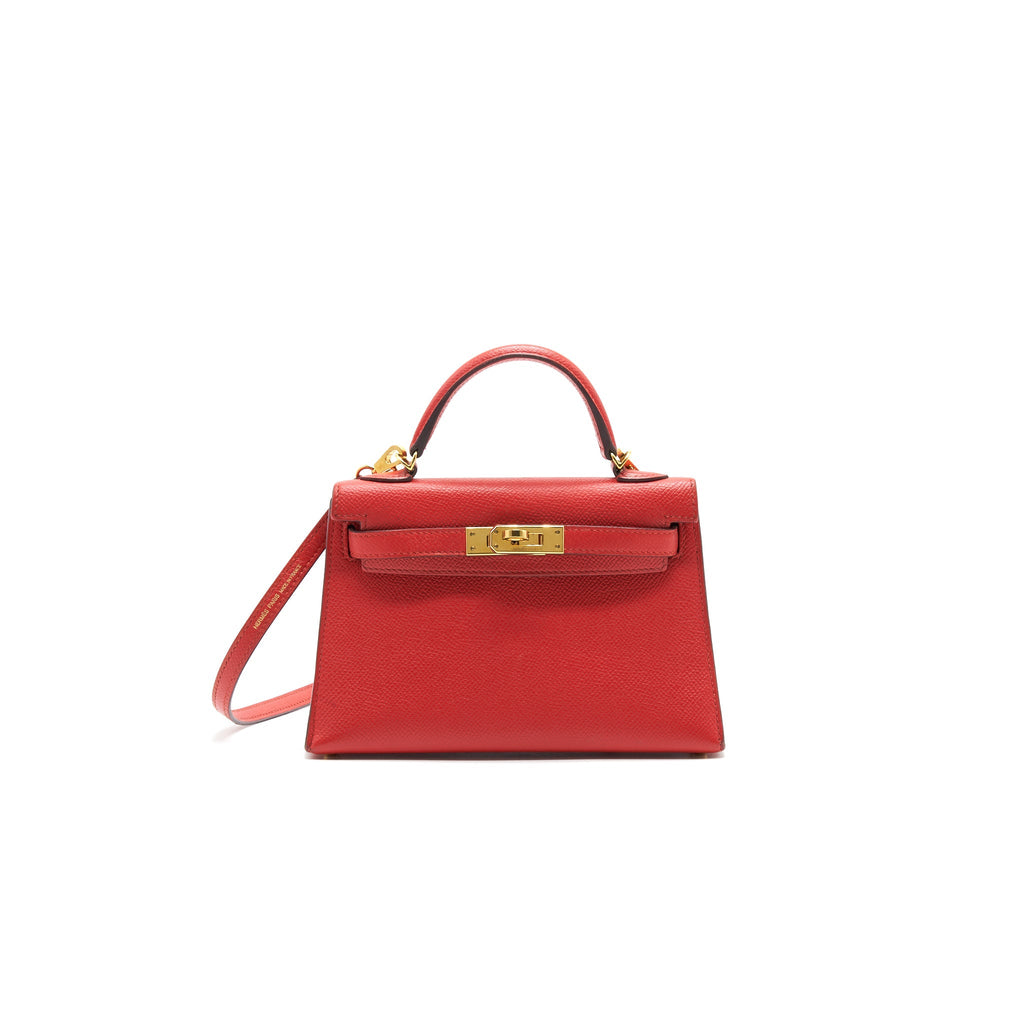 HERMES SAC MINI KELLY Ⅱ ROUGE TOMATE