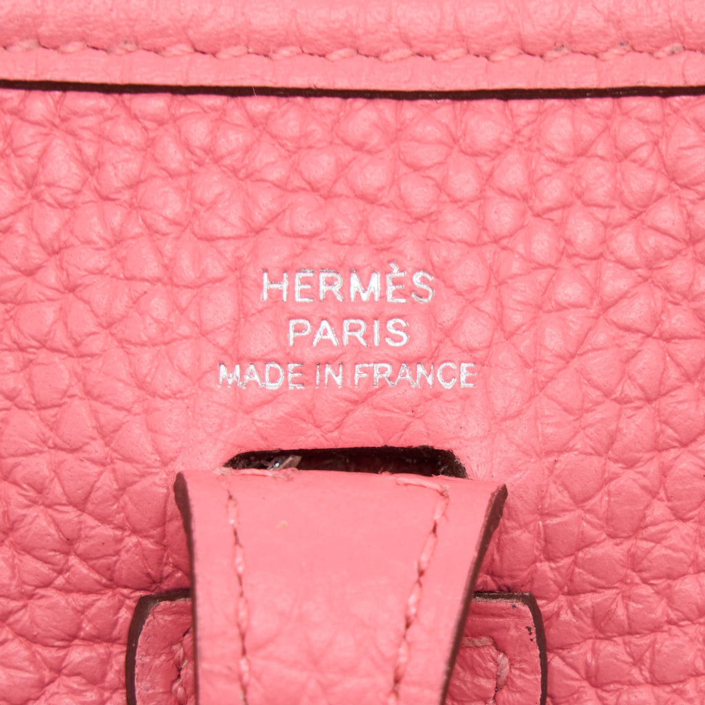HERMES MINI EVELYNE CLEMENCE ROSE AZALEE SHW