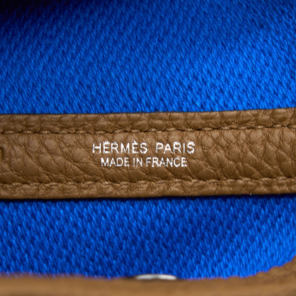 HERMES GARDEN PARTY 36 NEGONDA/CANVAS ECRU/ALEZAN/BLUE BILL SHW