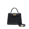 HERMES KELLY SELLIER 25 EPSOM BLACK GHW