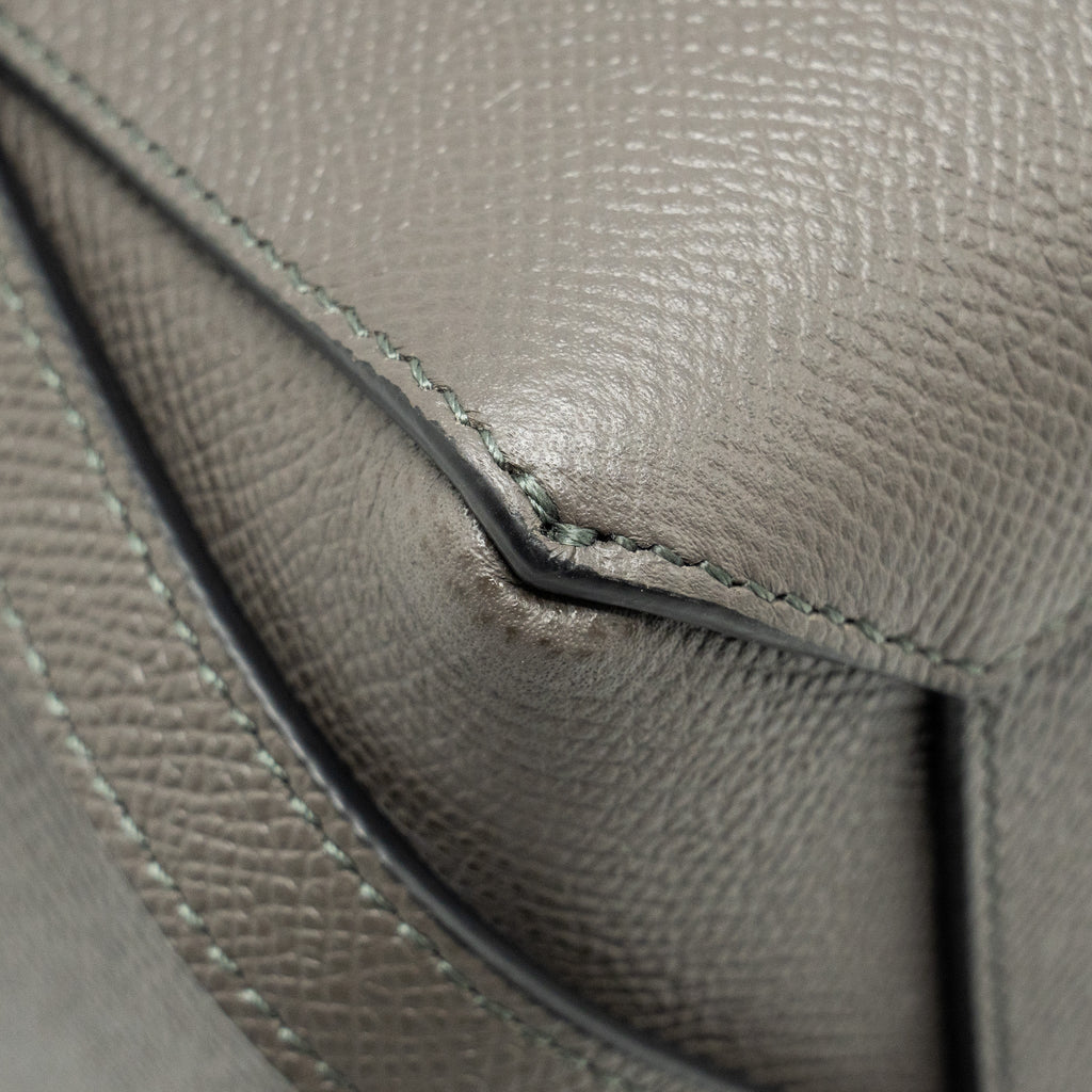 CELINE MINI BELT BAG GRAINED CALFSKIN GREY GHW