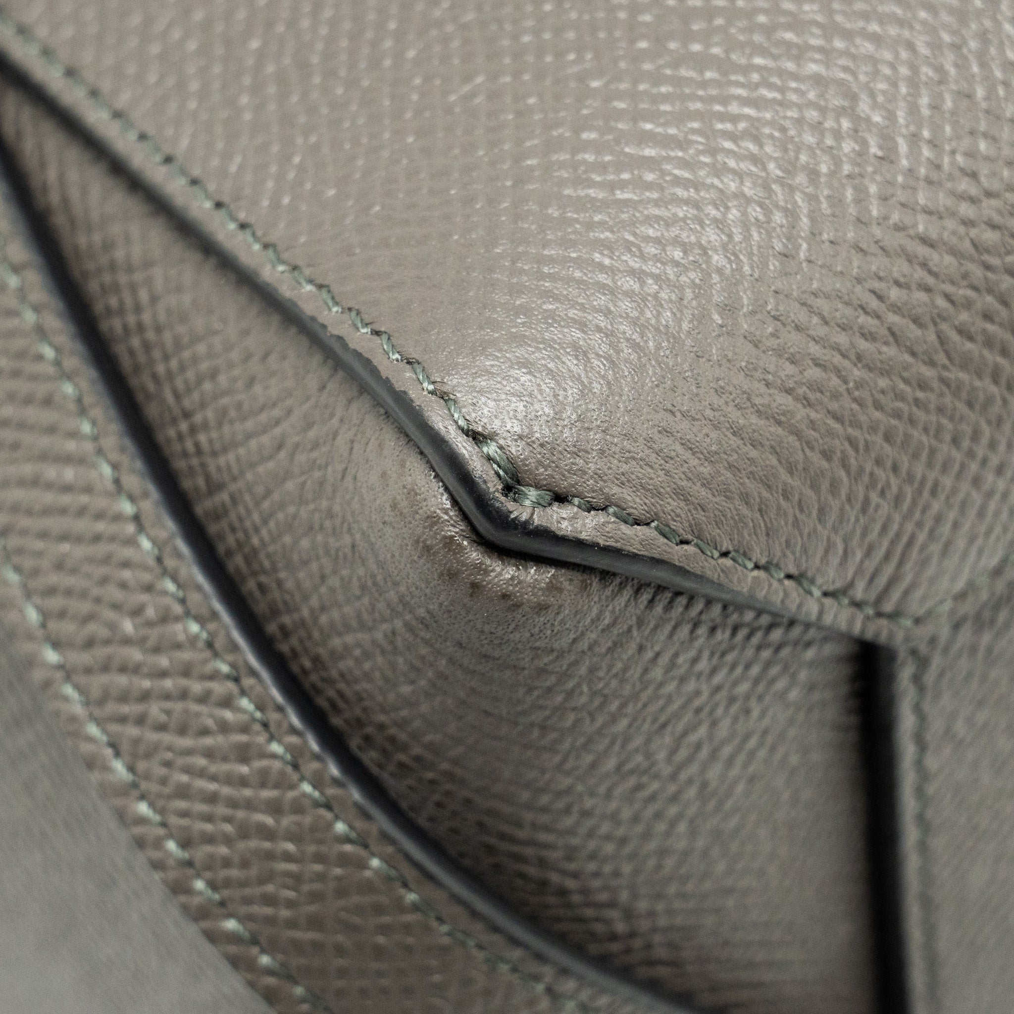 CELINE MINI BELT BAG GRAINED CALFSKIN GREY GHW
