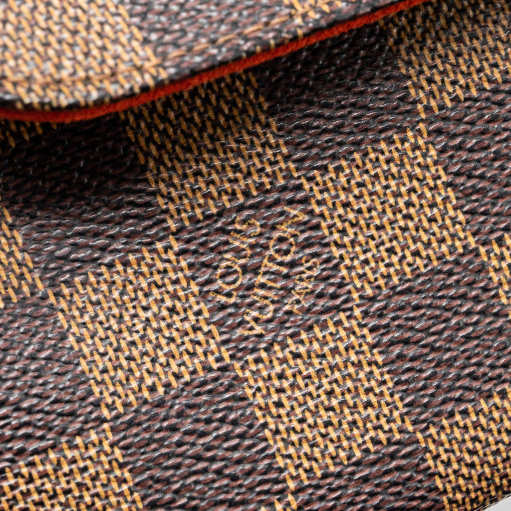 LOUIS VUITTON VINTAGE FLAP SHOULDER BAG DAMIER EBENE GHW