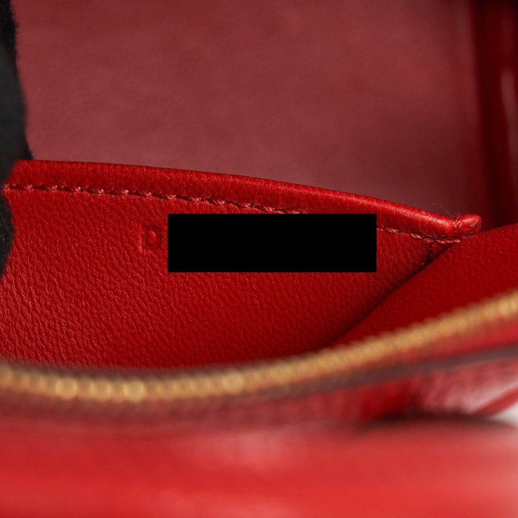 HERMES MINI BOLIDE CHEVRE ROUGE DE COEUR GHW