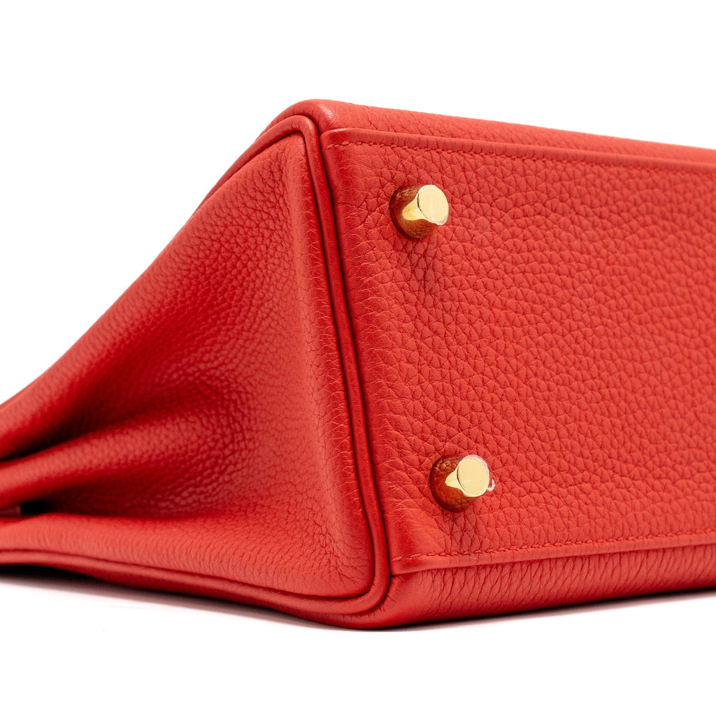 HERMES KELLY 25 TOGO S3 ROUGE DE COEUR GHW