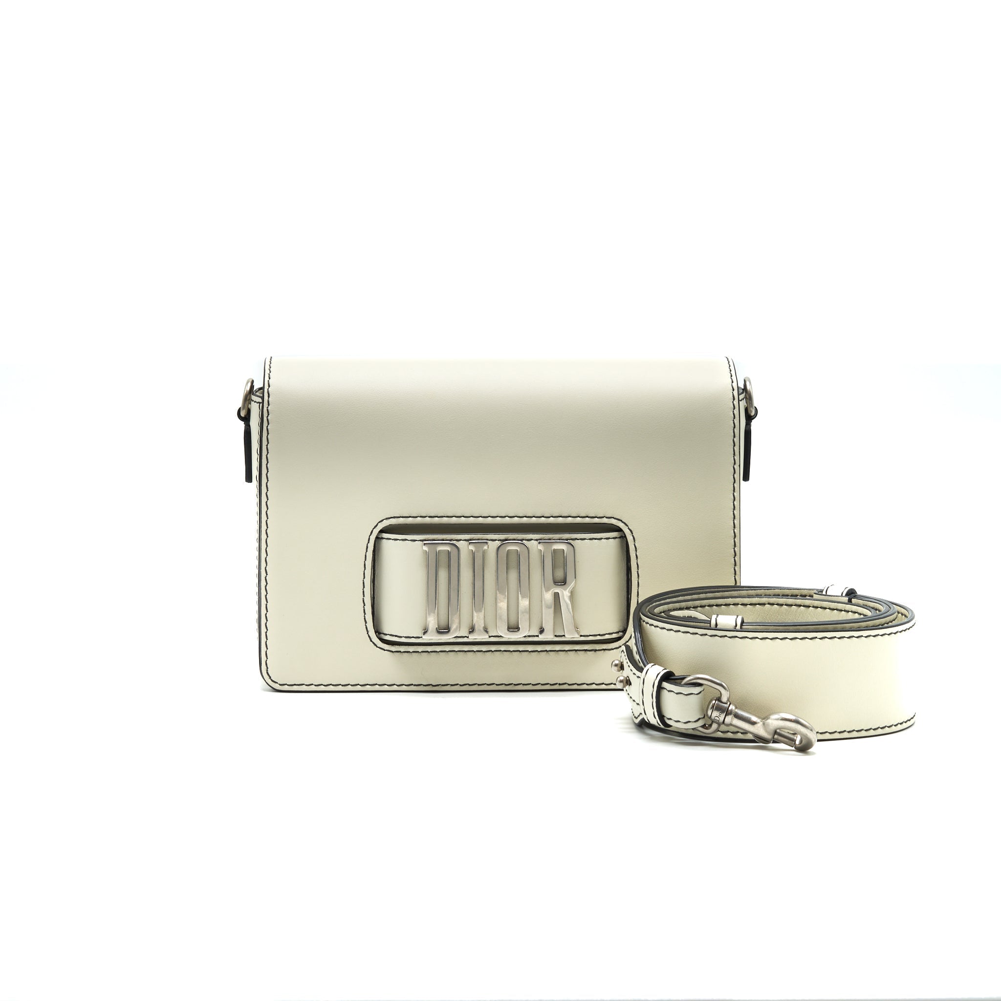 DIOR MEDIUM DIOR EVOLUTION BAG WHITE WITH SHW