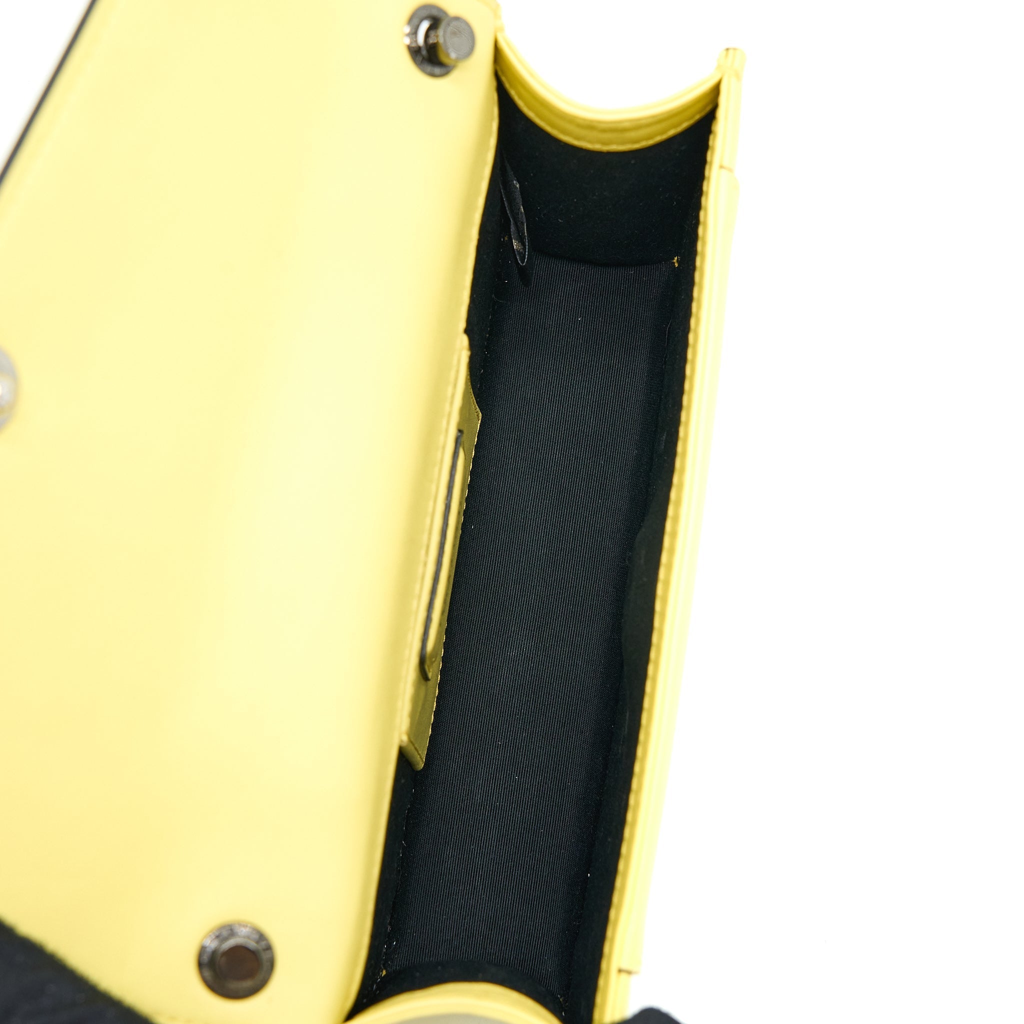 BVLGARI SERPENTI FOREVER CROSSBODY BAG CALFSKIN YELLOW WITH BLACK HARDWARE