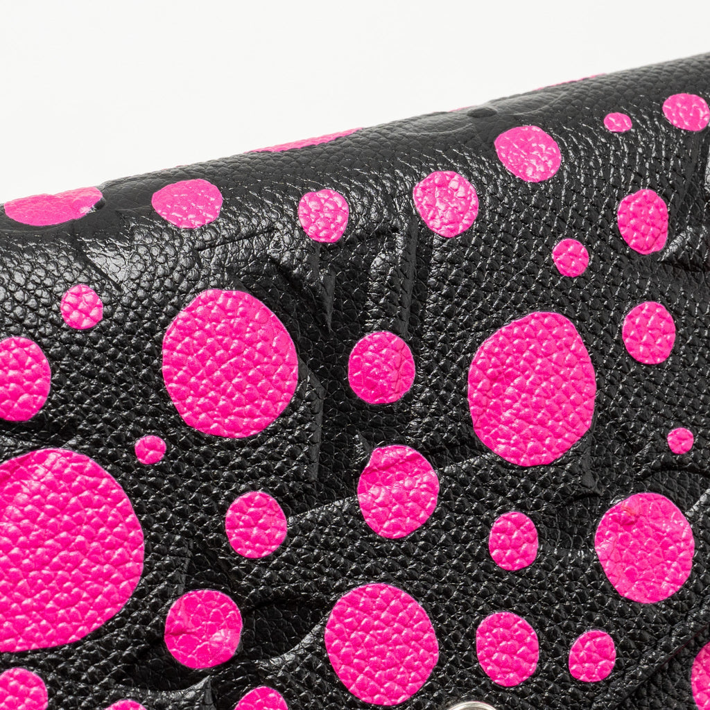 LOUIS VUITTON YAYOI KUSAMA FELICIE POCHETTE MONOGRAM EMPREINTE LEATHER BLACK/PINK SHW