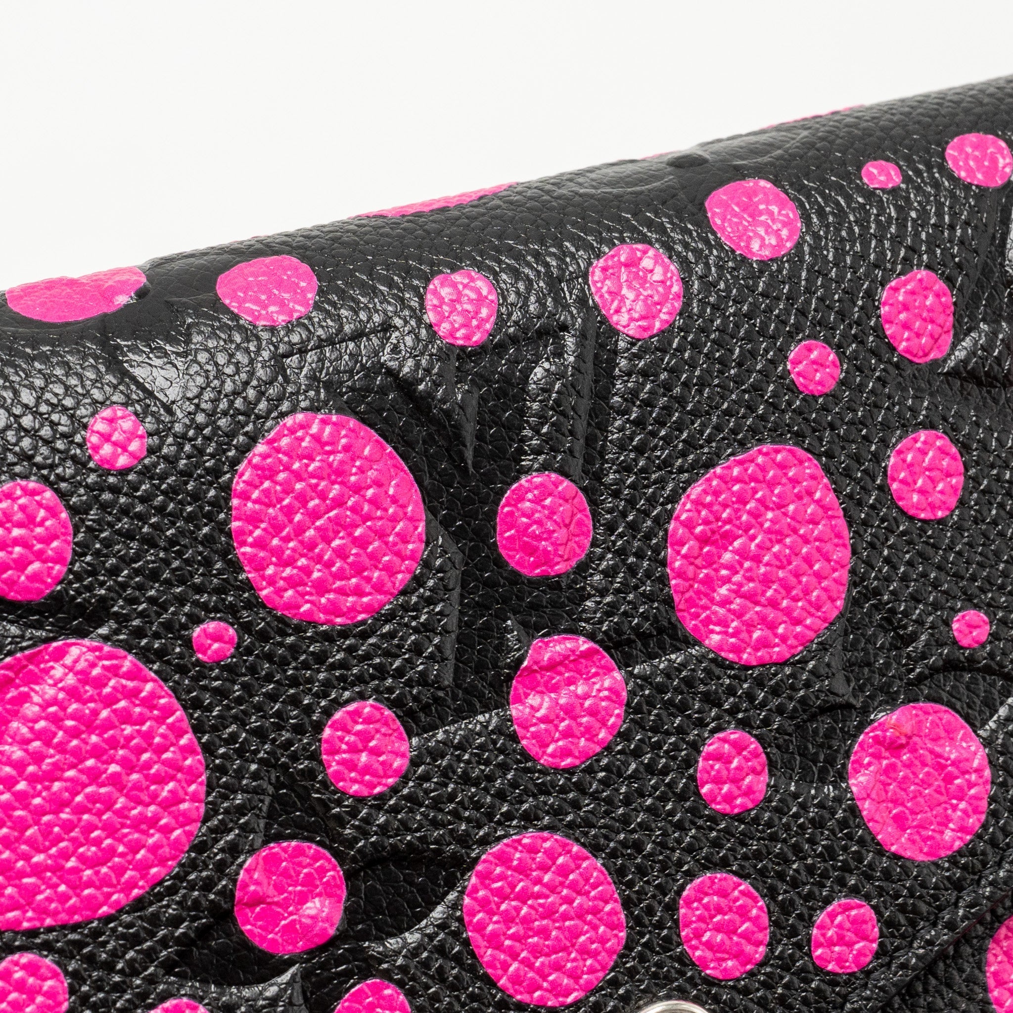 LOUIS VUITTON YAYOI KUSAMA FELICIE POCHETTE MONOGRAM EMPREINTE LEATHER BLACK/PINK SHW