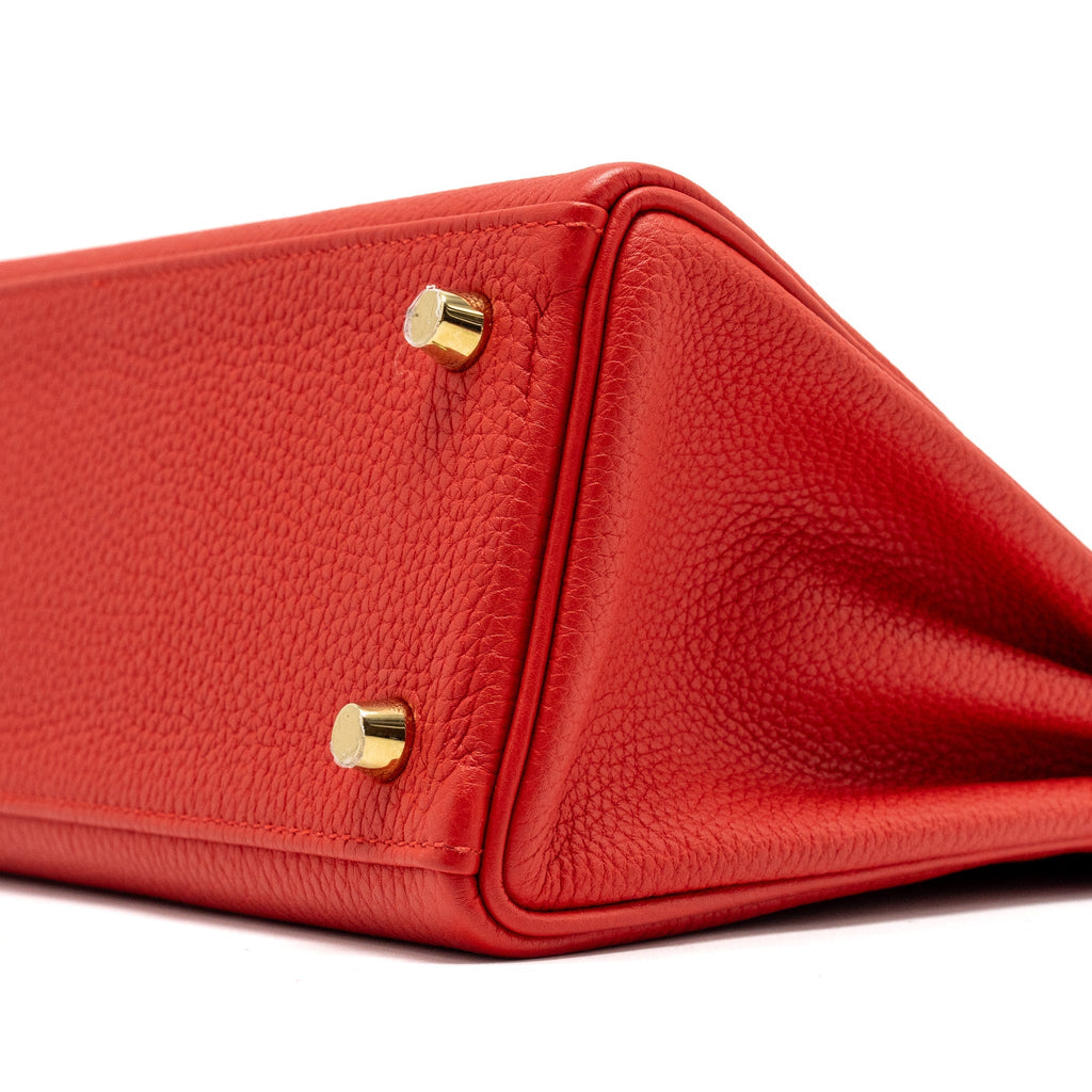 HERMES KELLY 25 TOGO S3 ROUGE DE COEUR GHW