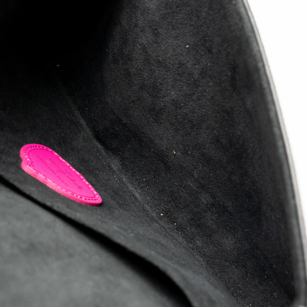 LOUIS VUITTON YAYOI KUSAMA FELICIE POCHETTE MONOGRAM EMPREINTE LEATHER BLACK/PINK SHW