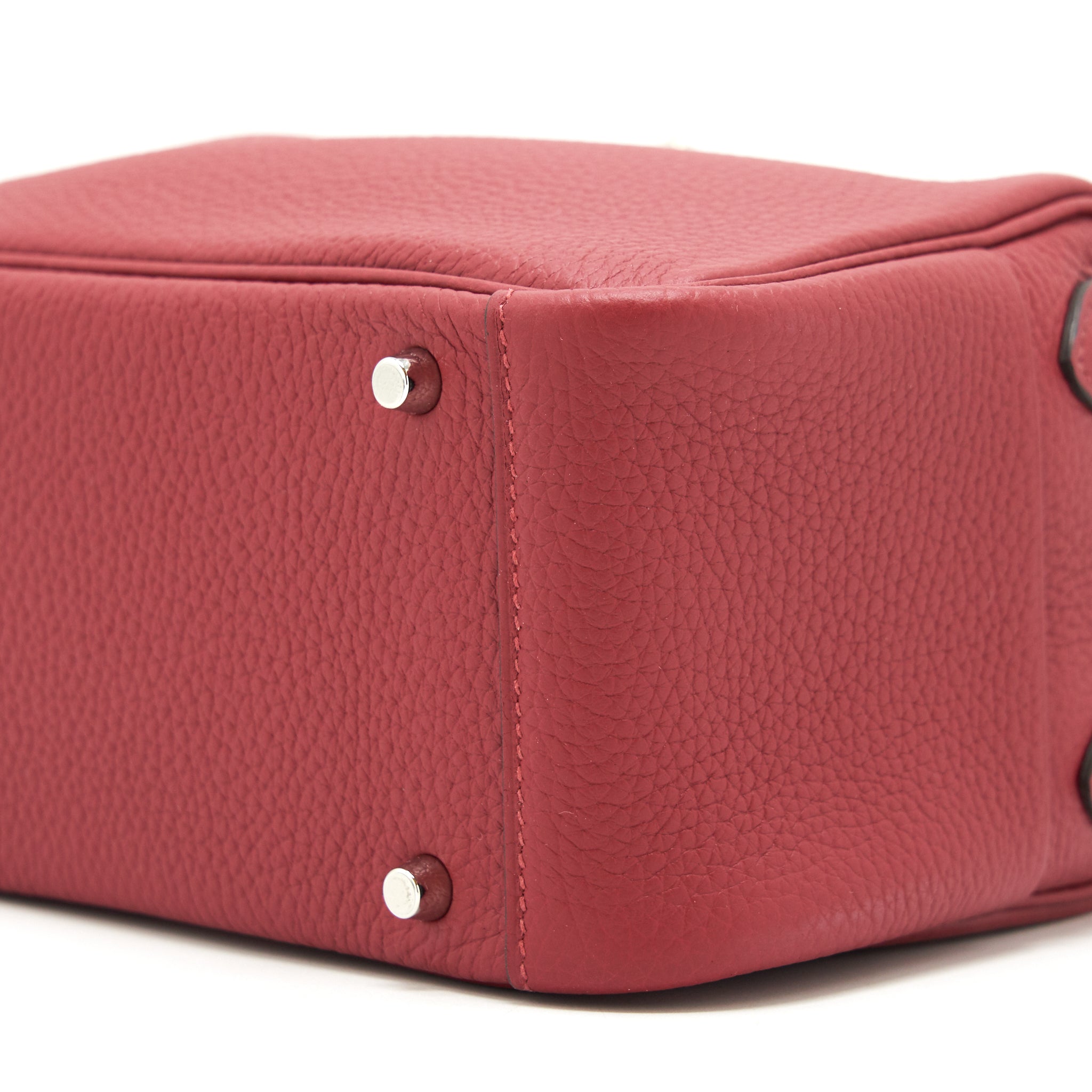 HERMES MINI LINDY CLEMENCE ROUGE GRENAT SHW