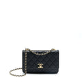 CHANEL TRENDY CC WALLET ON CHAIN LAMBSKIN BLACK GHW