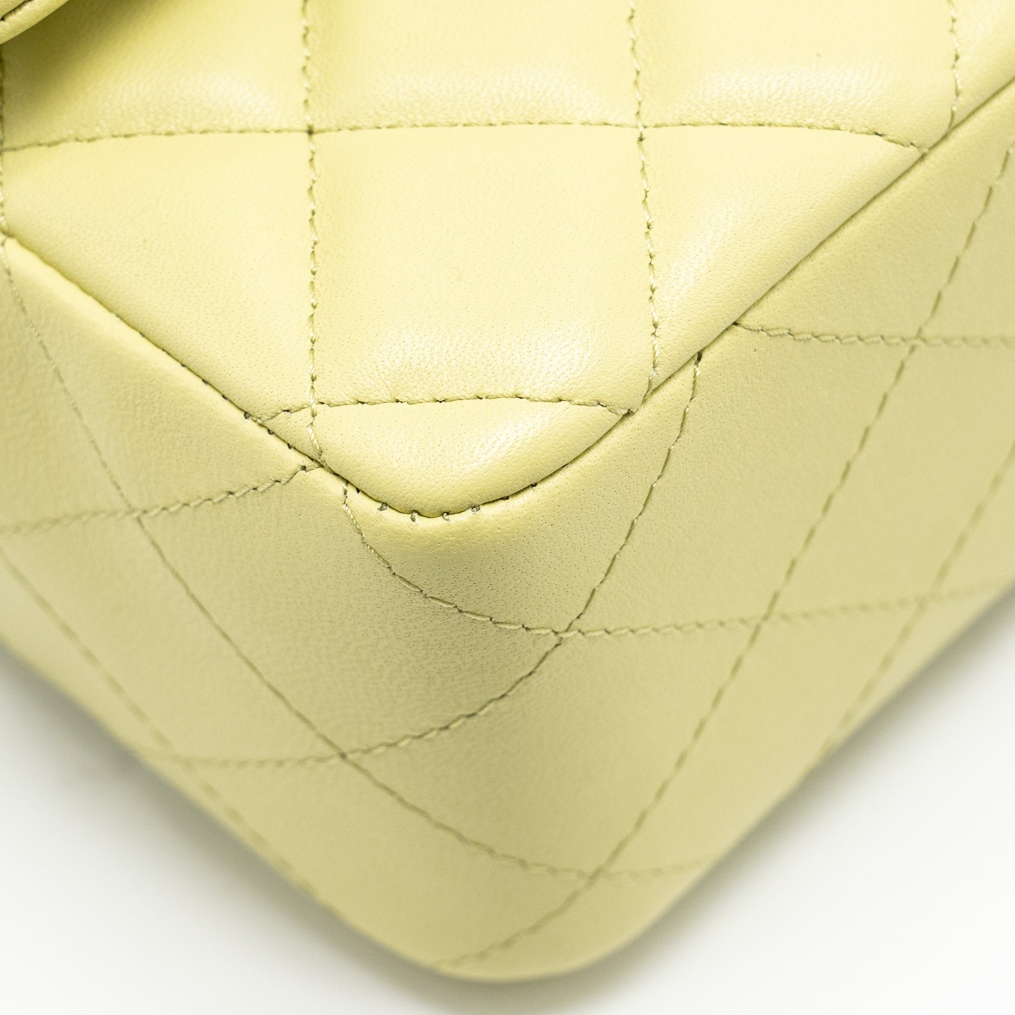 CHANEL MINI RECTANGULAR FLAP BAG LAMBSKIN PISTACHIO LGHW (MICROCHIP)