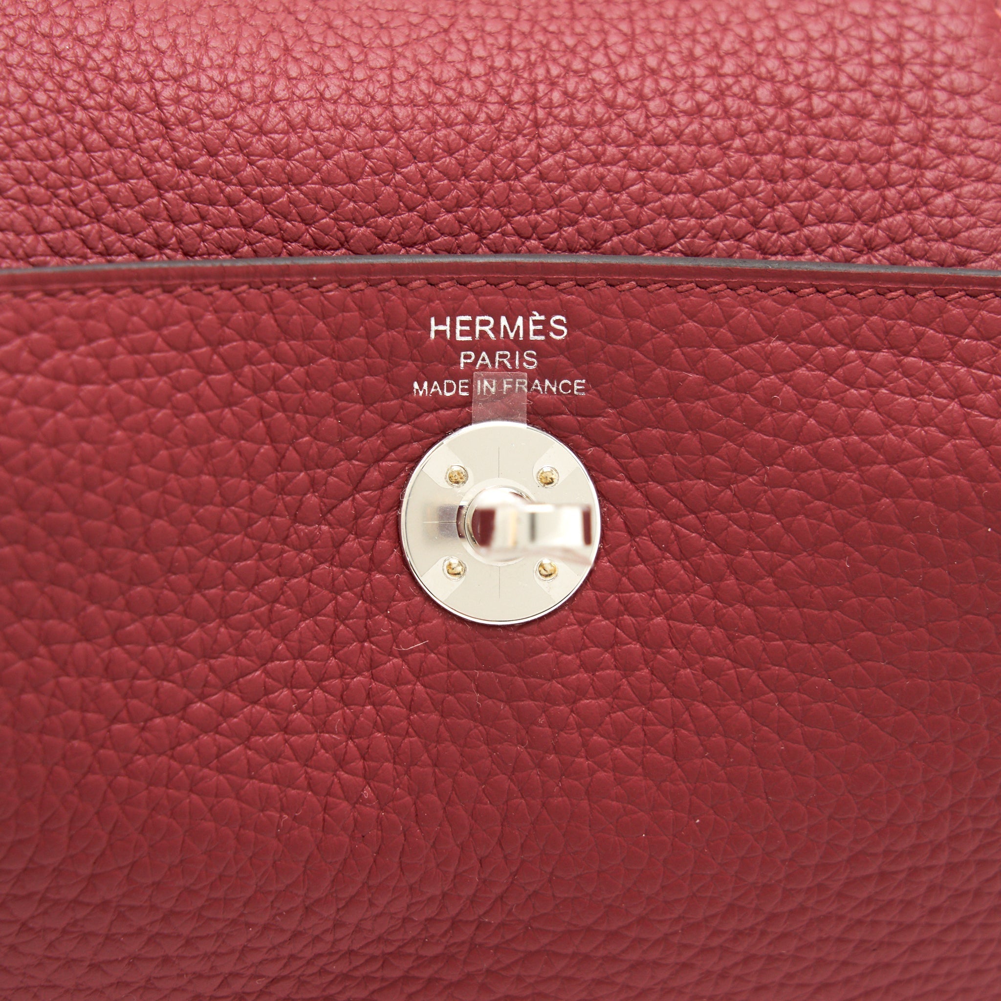 HERMES MINI LINDY CLEMENCE ROUGE GRENAT SHW