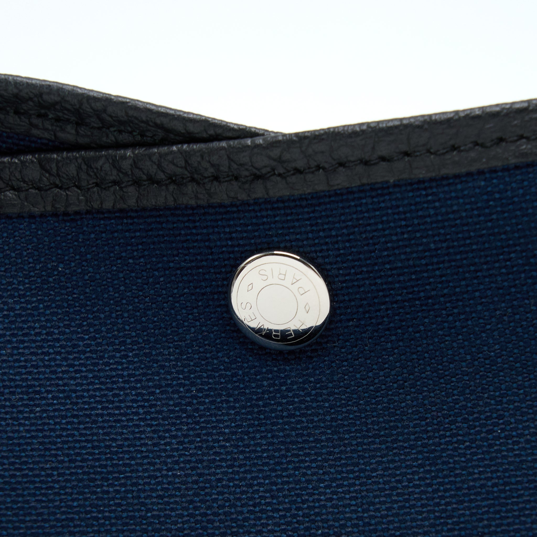 HERMES GARDEN PARTY 36 POCKETS NEGONDA/CANVAS BLEU MARINE/BLACK SHW