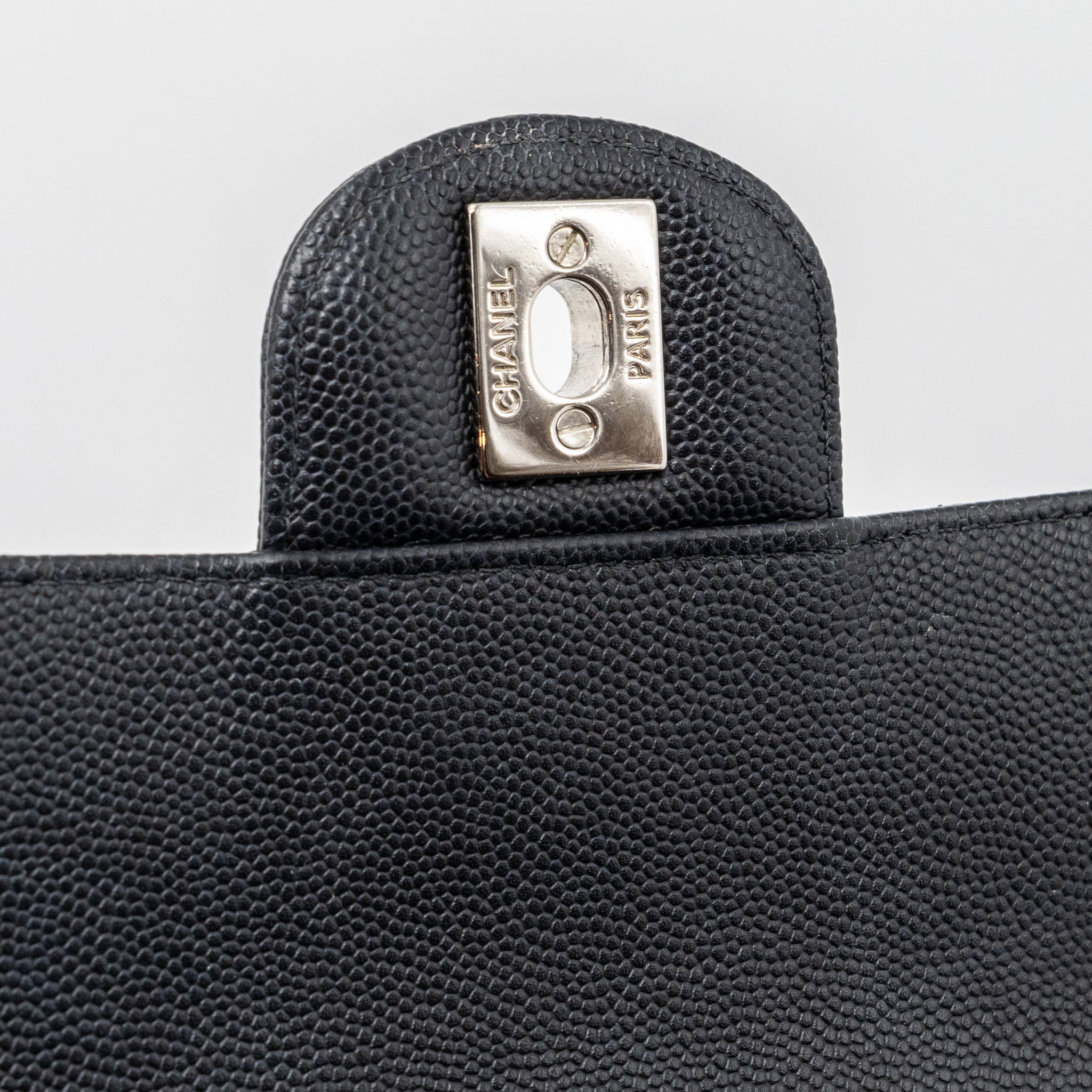 CHANEL MINI RECTANGULAR FLAP BAG CHEVRON CAVIAR BLACK SHW