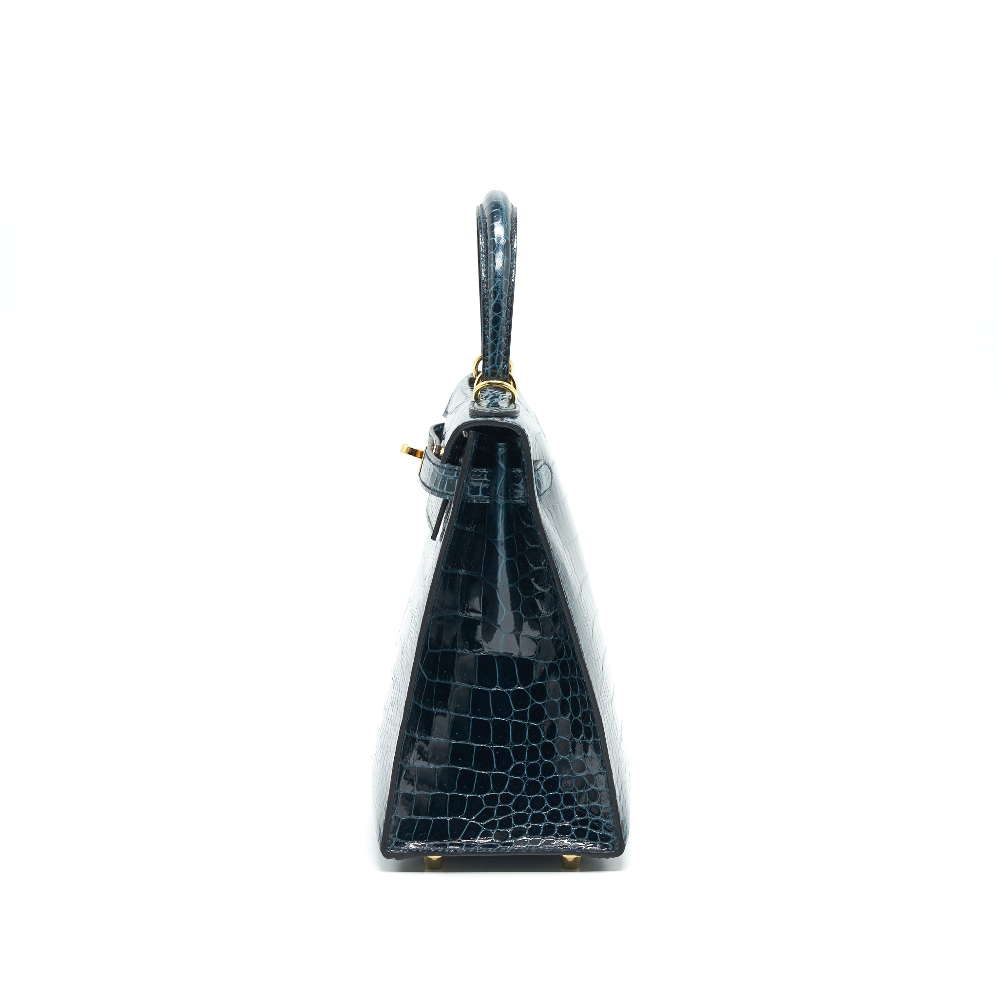 HERMES KELLY28 ALLIGATOR VERT ROSSEAU GHW