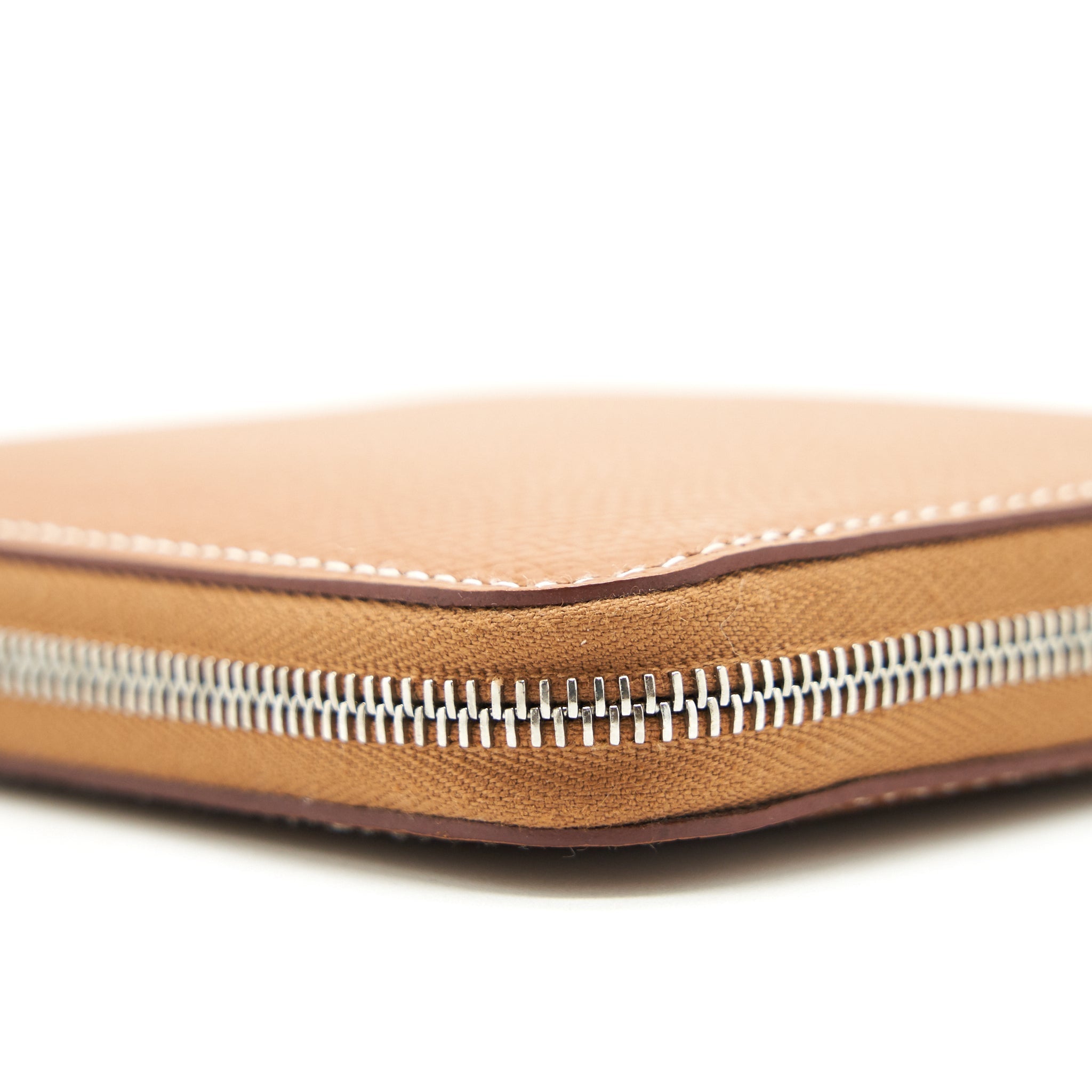 HERMES SILK COMPACT WALLET EPSOM GOLD SHW