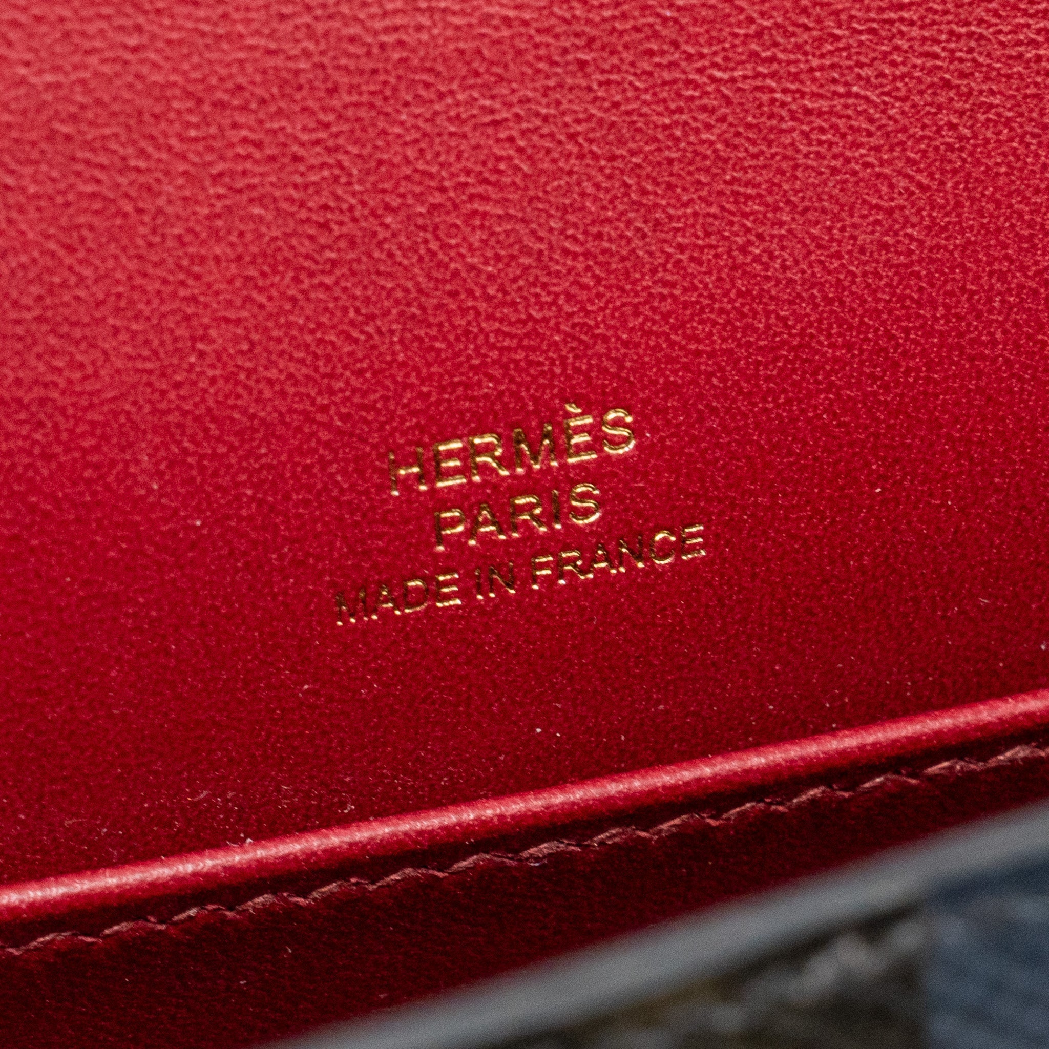 HERMES MINI KELLY II CASAQUE EPSOM BLEU INDIGO/NOIR/ROUGE GRENAT GHW