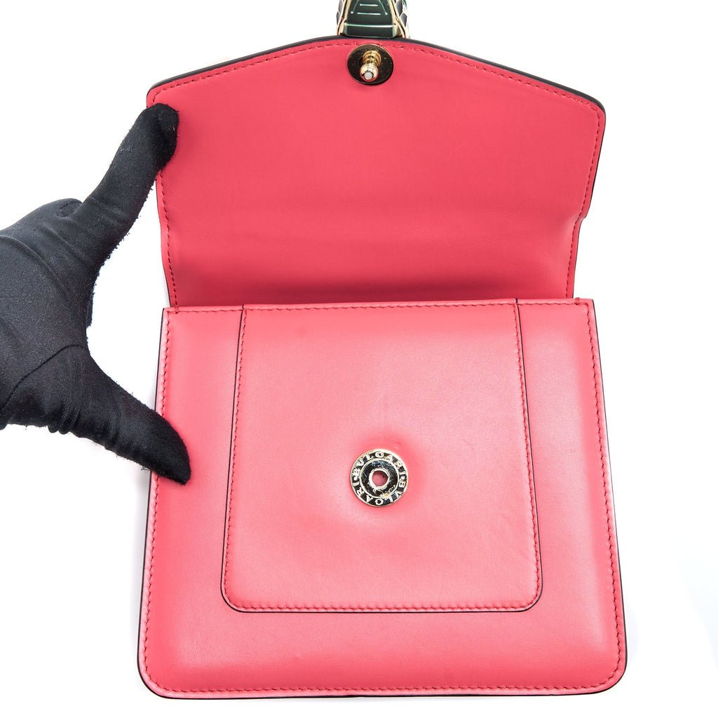 BVLGARI TOP HANDLE SERPENTI BAG CALFSKIN PINK LGHW