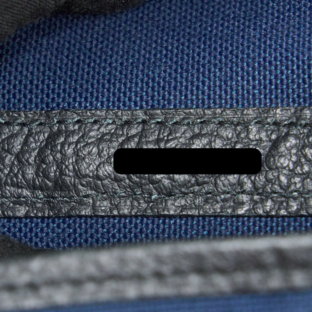 HERMES GARDEN PARTY 36 POCKETS NEGONDA/CANVAS BLEU MARINE/BLACK SHW
