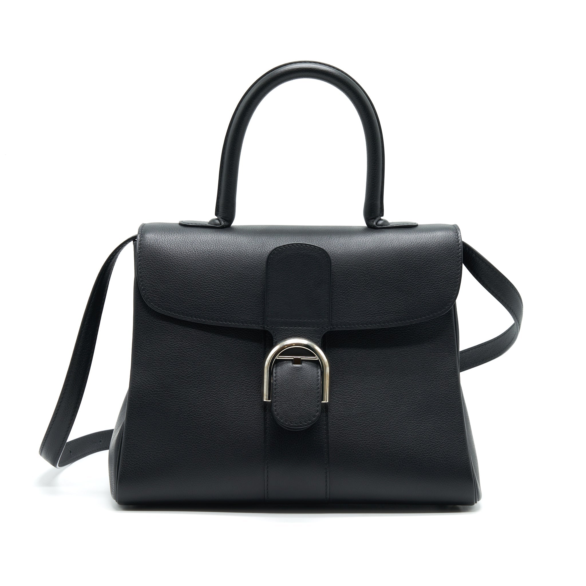 DELVAUX BRILLIANT MM BLACK SHW CALFSKIN