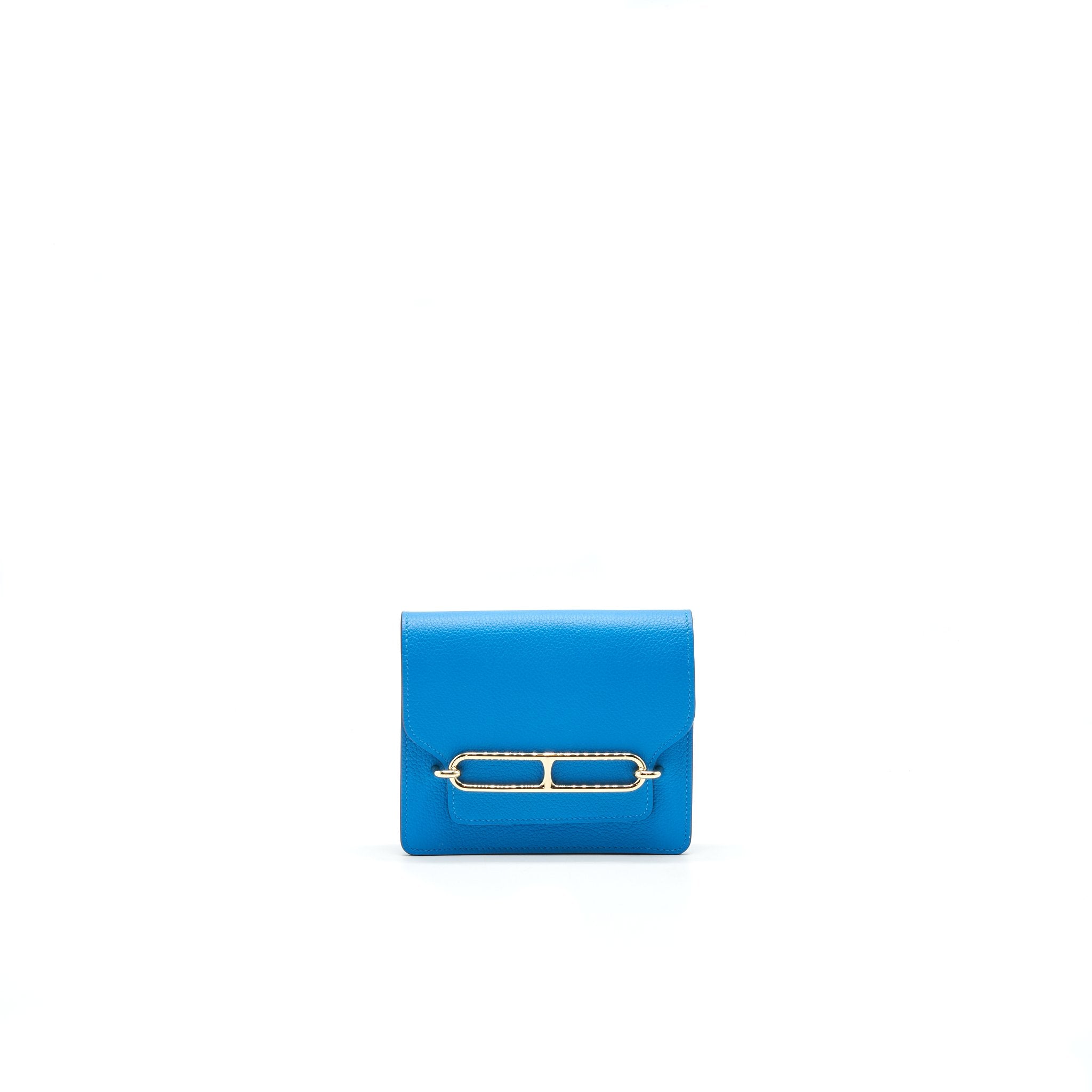HERMES ROULIS SLIM EVERCOLOR BLUE FRIDA / ROSE MEXICO GHW