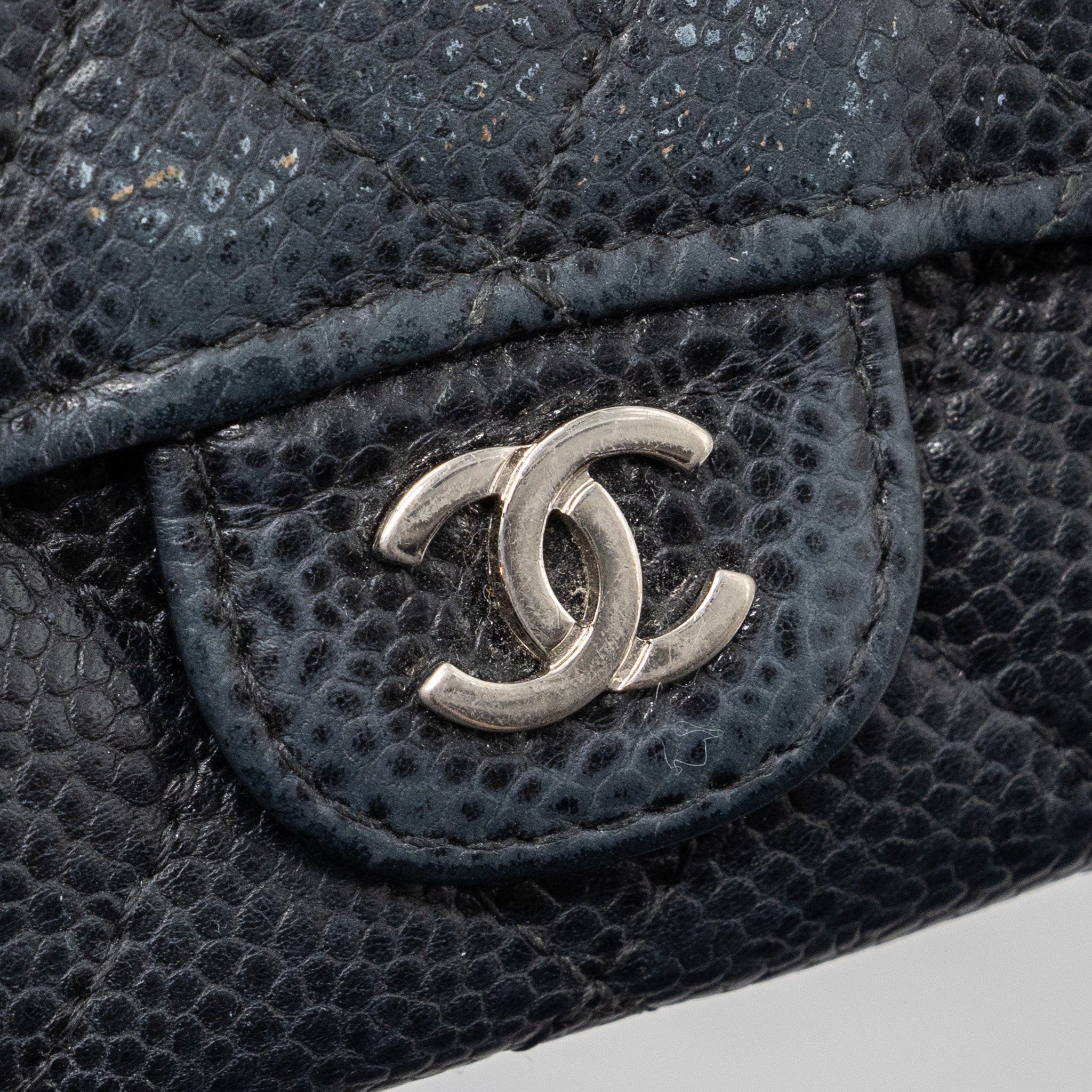CHANEL CLASSIC FLAP CARD HOLDER CAVIAR BLACK SHW