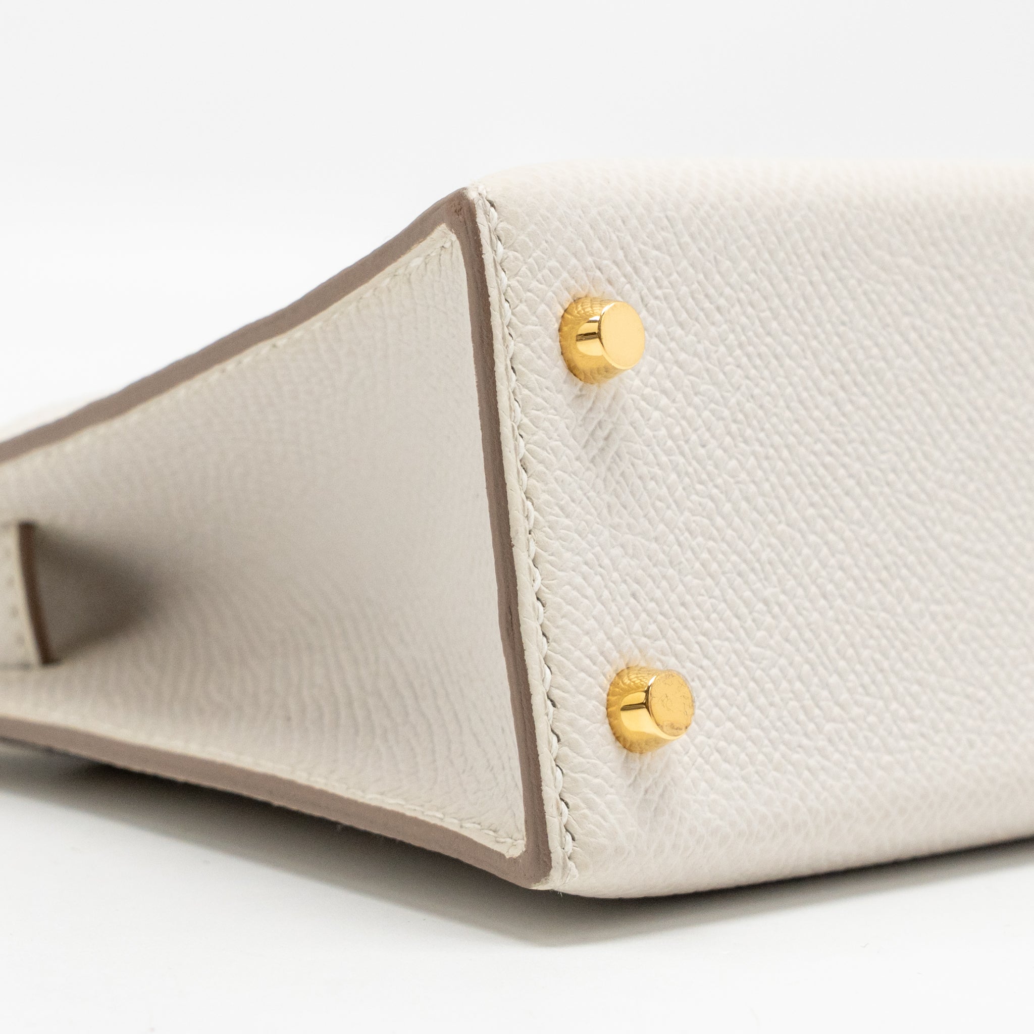 HERMES MINI KELLY II EPSOM GRIS PALE GHW
