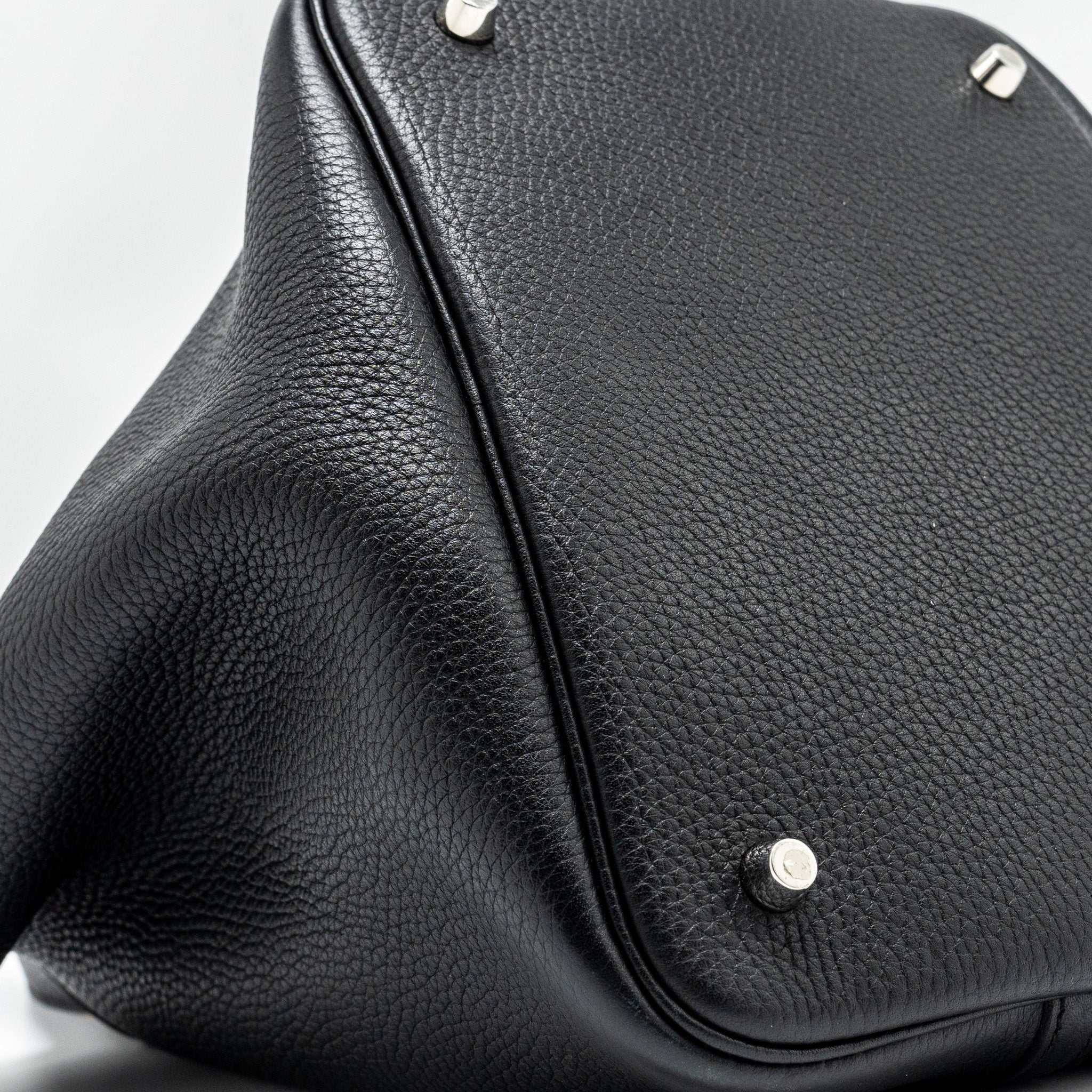 HERMES PICOTIN 22 CLEMENCE BLACK / CARAMEL SHW